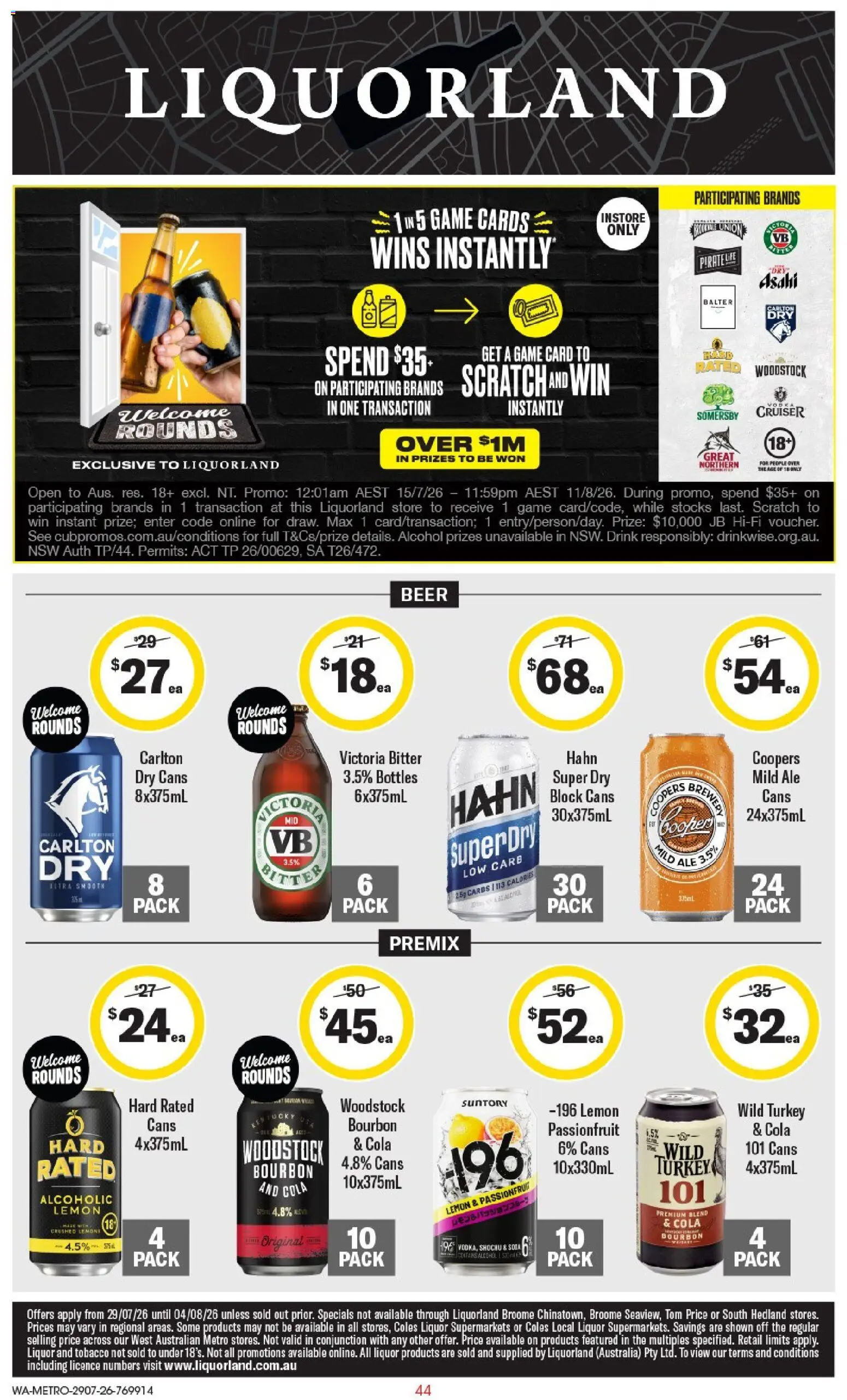 Coles catalogue - valid from 29/07/2026 | Page: 44 | Products: Passionfruit, Lemon, Turkey, Game