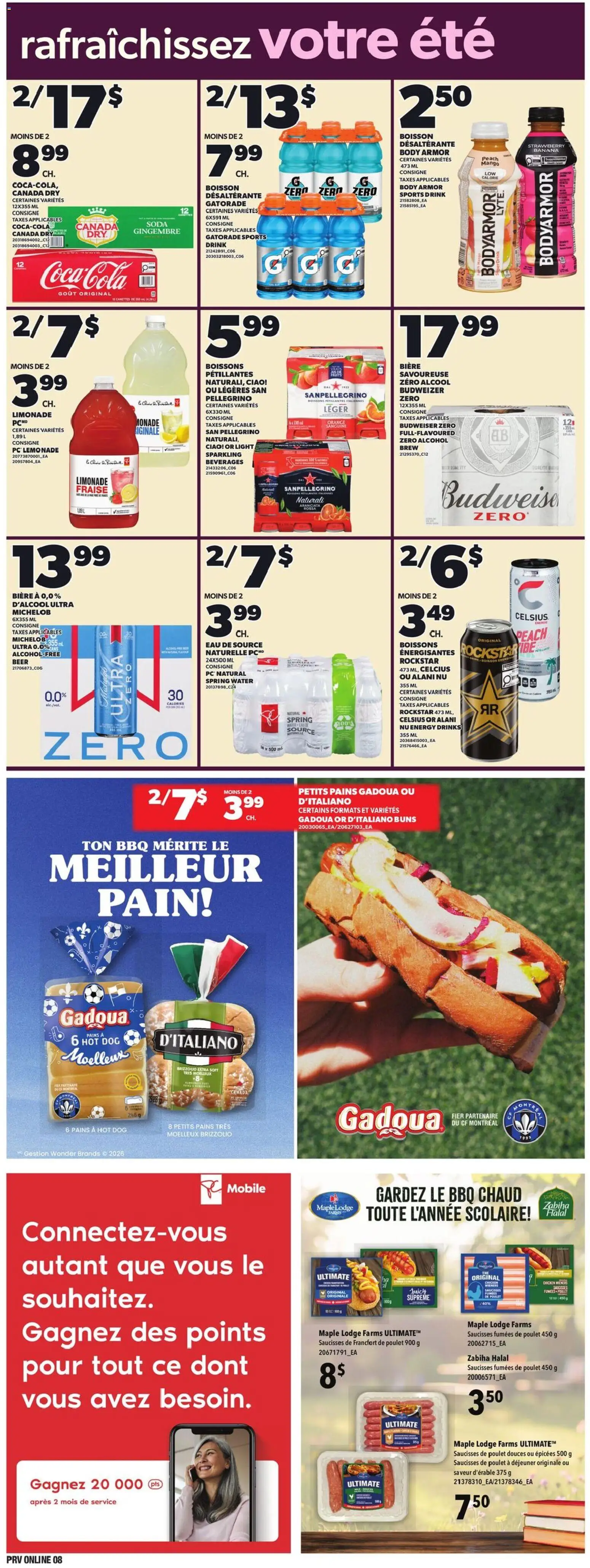 Provigo flyer valid from Sep 10, 2026 | Page: 10 | Products: Water, Alcohol, Sports drink, Mango