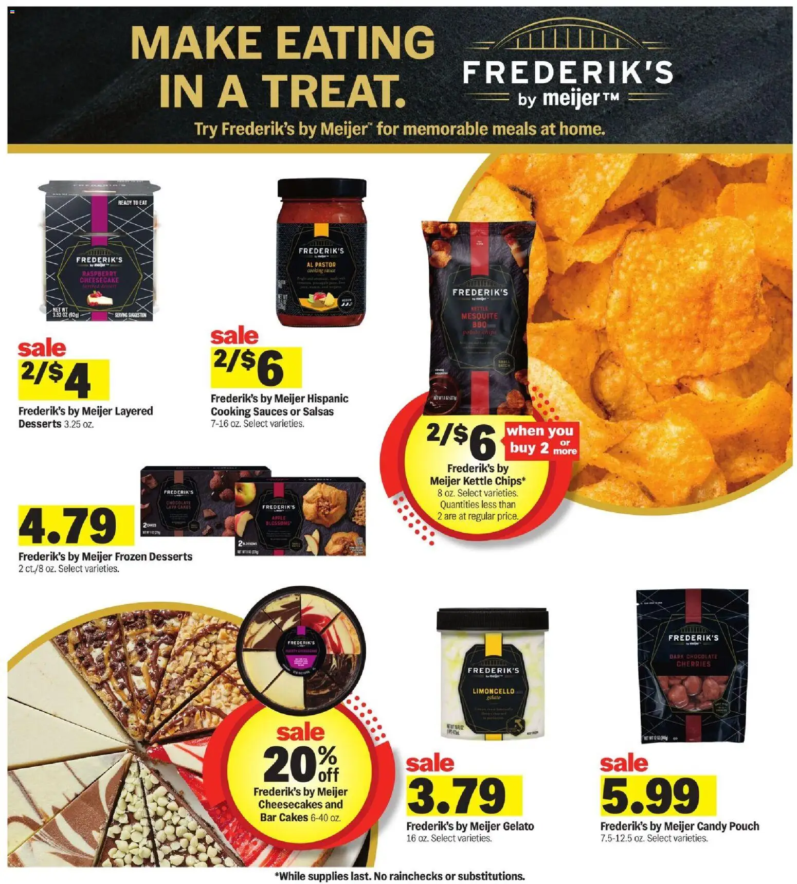 Meijer Weekly Ad - MI - valid from 06/24/2026 | Page: 36 | Products: Chips, Sauce, Cheesecake, Kettle