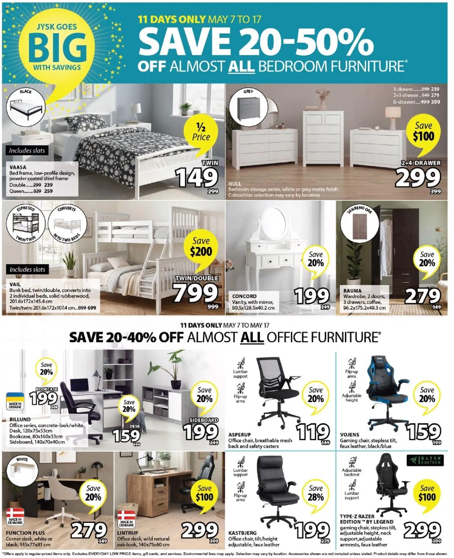 JYSK flyer valid from 07.05.2026 | Page: 16 | Products: Powder, Bed, Sideboard