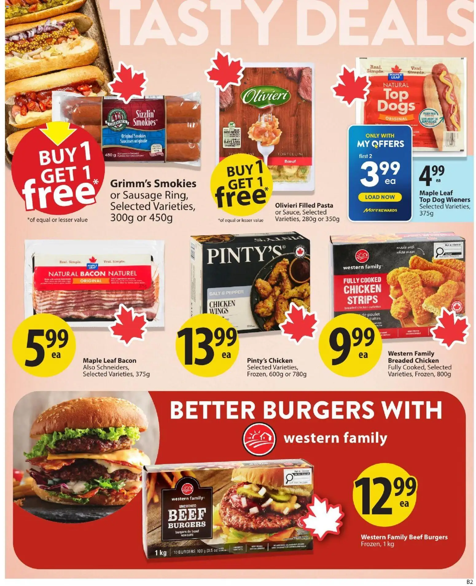 Save on foods flyer valid from Aug 13, 2026 | Page: 11 | Products: Beef, Bacon, Pepper, Burgers