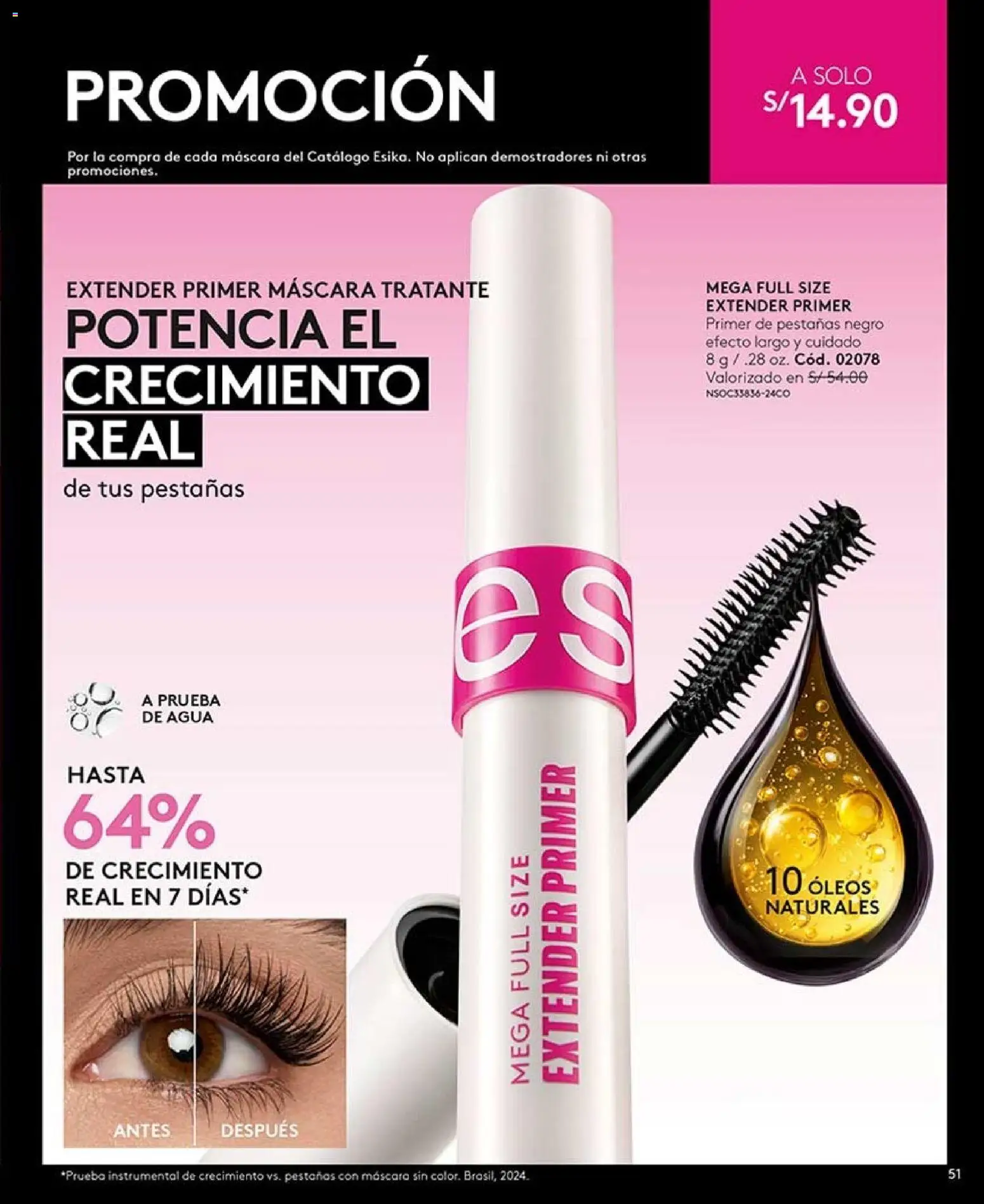 Catálogo Ésika válido desde 22/08/2026 | Página: 51 | Productos: Máscara, Agua
