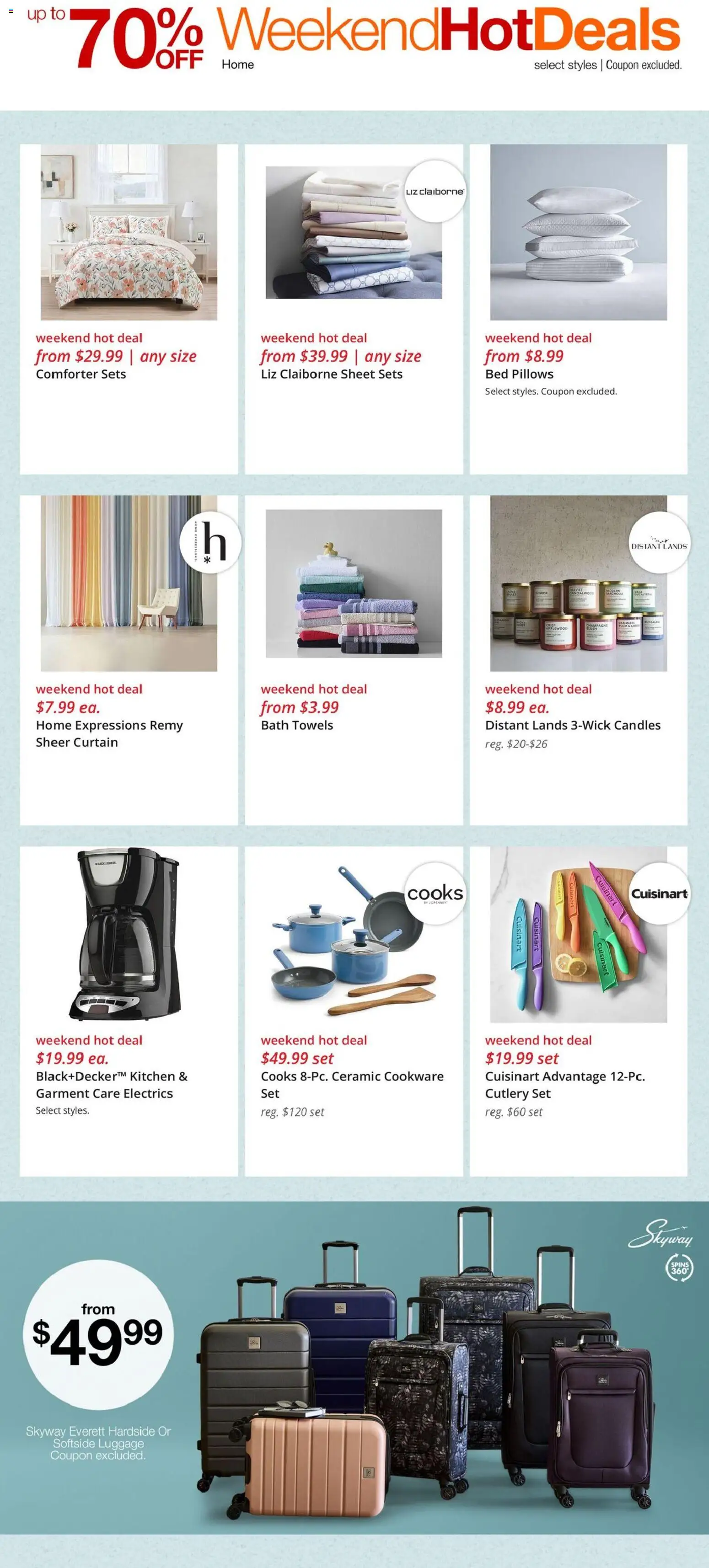 JCPenney Ad - valid from 08/07/2026 | Page: 7 | Products: Champagne, Bath, Candles, Comforter