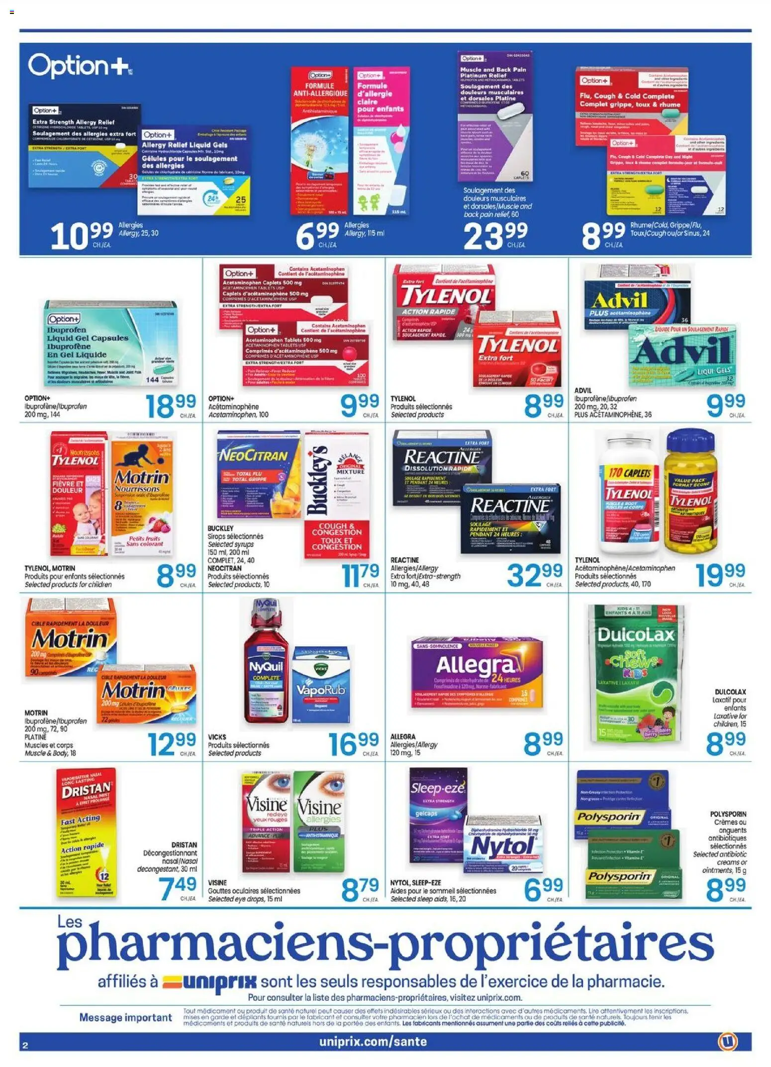 Uniprix flyer valid from Sep 24, 2026 | Page: 2 | Products: Cable, Capsules