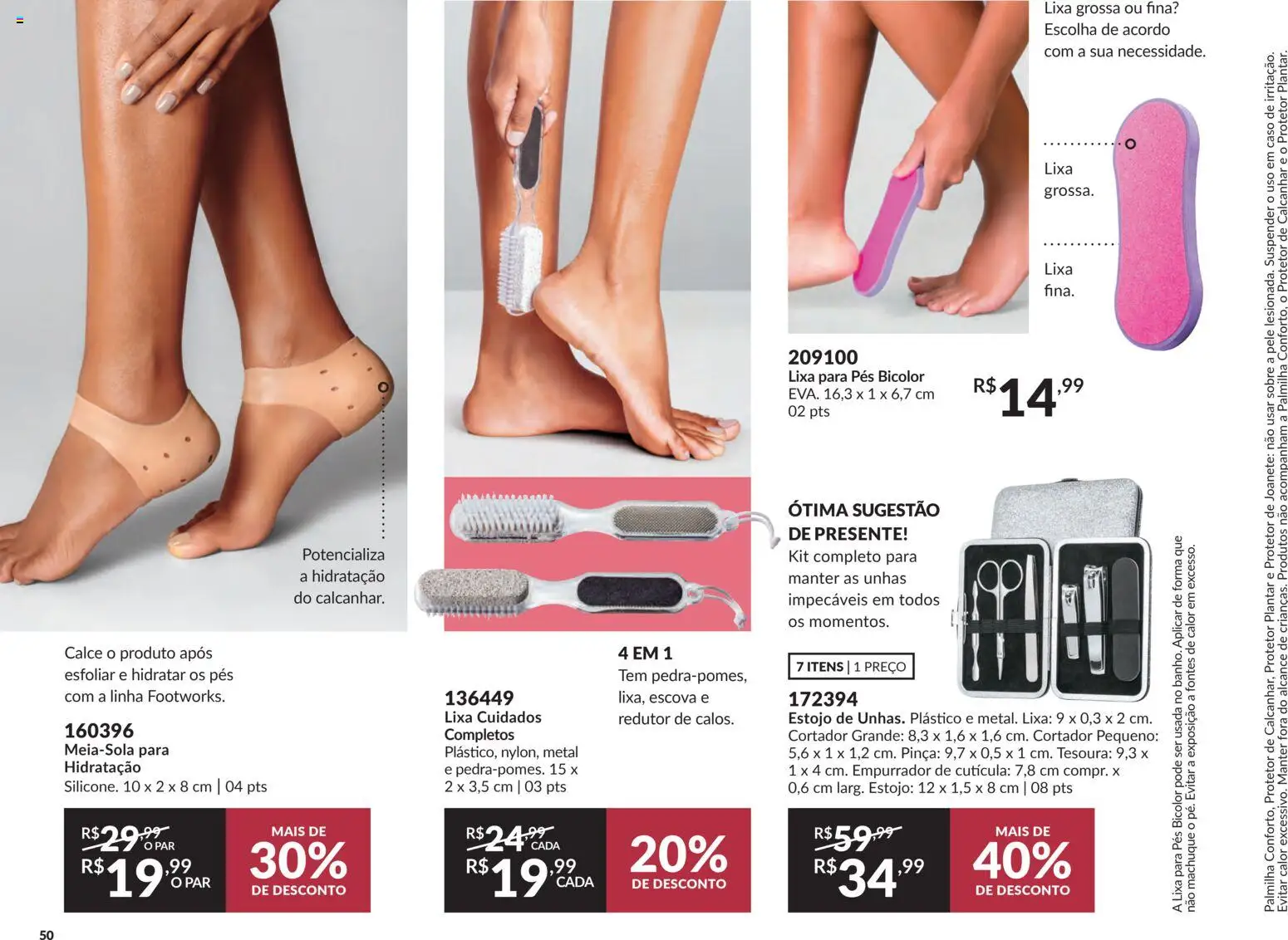 Avon Folheto - válido de 18.02.2026 | Página: 50 | Produtos: Escova, Tesoura, Protetor de calcanhar, Cortador