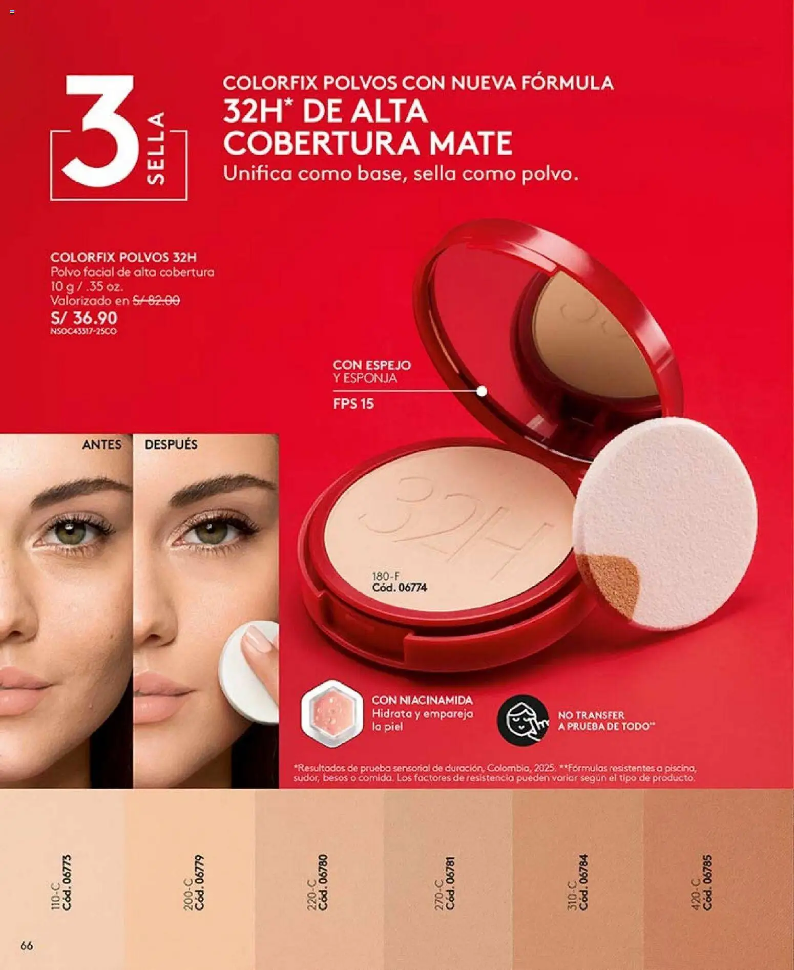 Catálogo Ésika válido desde 04.04.2026 | Página: 66 | Productos: Esponja, Espejo, Polvo