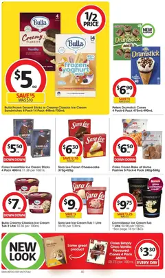 Preview of Coles catalogue - valid from 15/07/2026 | Page: 40 | Products: Butter, Strawberries, Passionfruit, Cream
