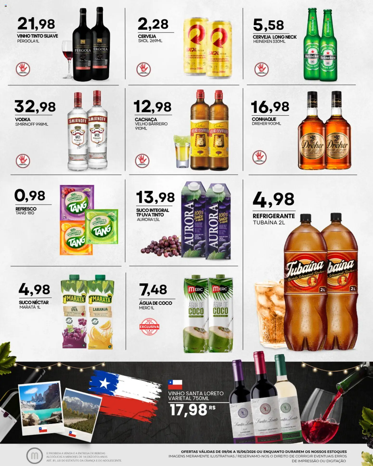 Mercadão Atacadista Folheto - válido de 09.06.2026 | Página: 10 | Produtos: Refresco, Fanta, Cerveja, Heineken