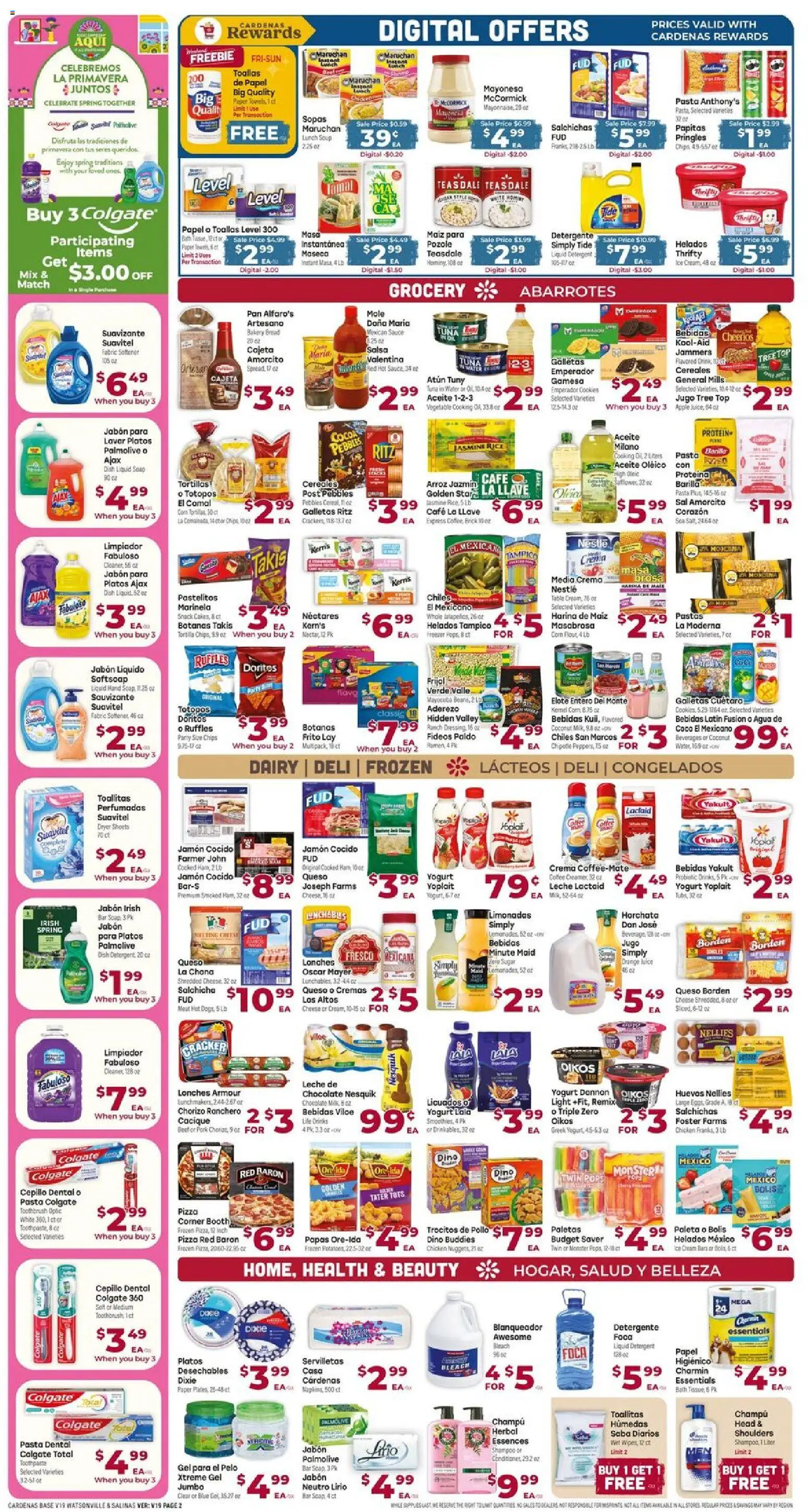 Cardenas Weekly Ad - valid from 13.05.2026 | Page: 2 | Products: Pizza, Toothbrush, Detergent, Pasta
