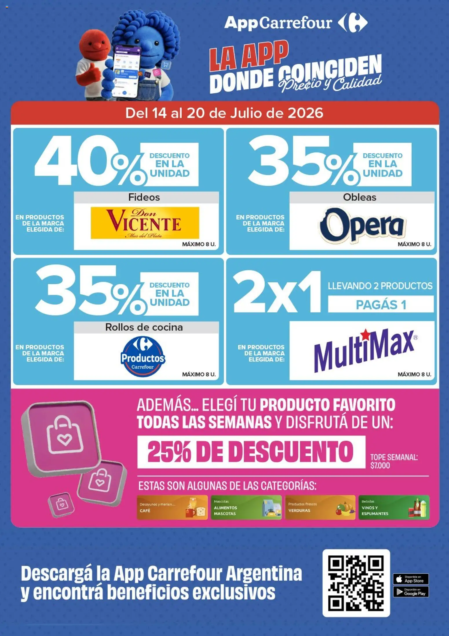 Carrefour Market - Market Paraná Concordia │ válido desde el 14/07/2026 | Página: 4 | Productos: Cocina, Café, Fideos