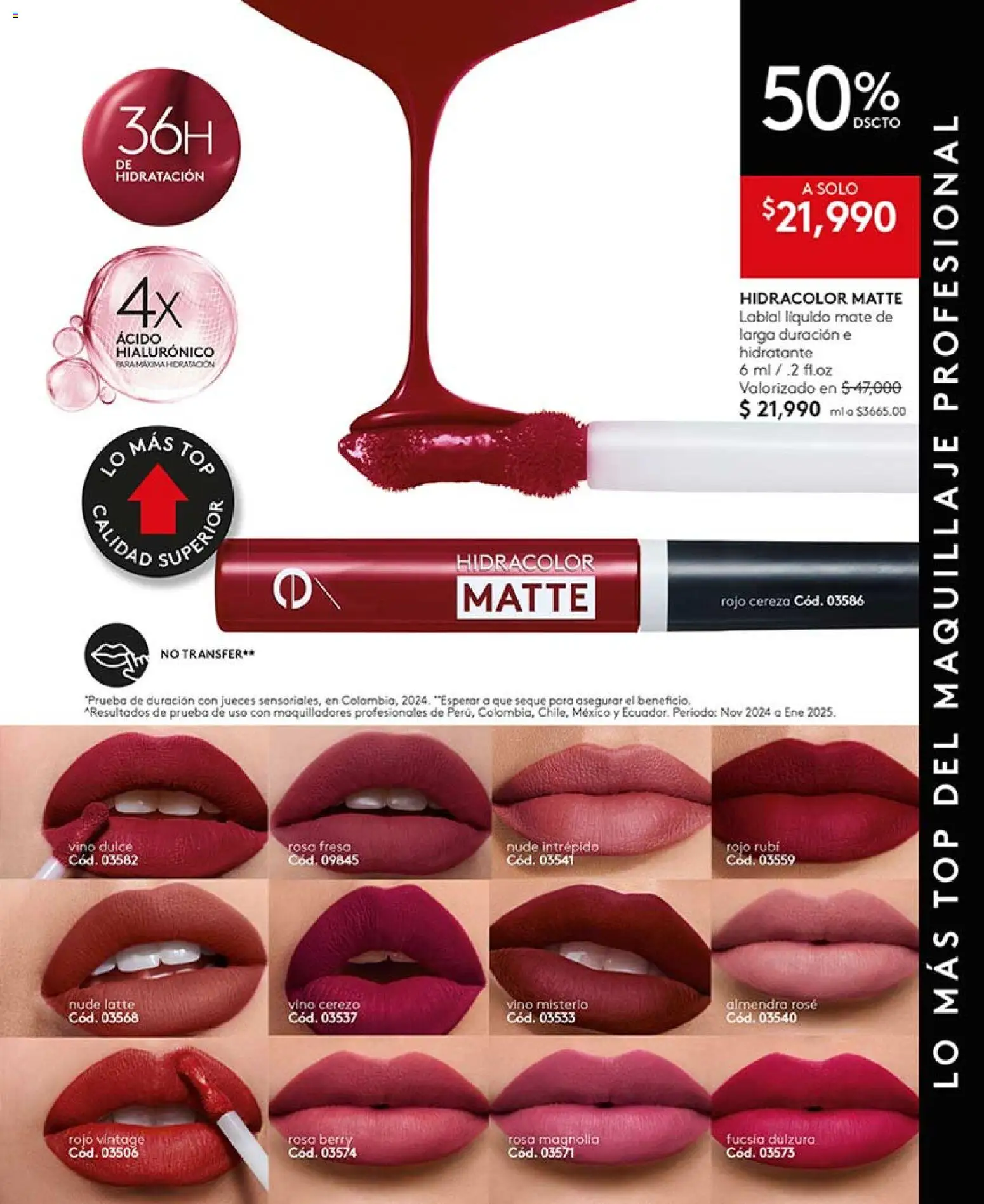 Ésika revista - valida desde el 13.03.2026 | Página: 47 | Productos: Almendra, Top, Maquillaje, Vino