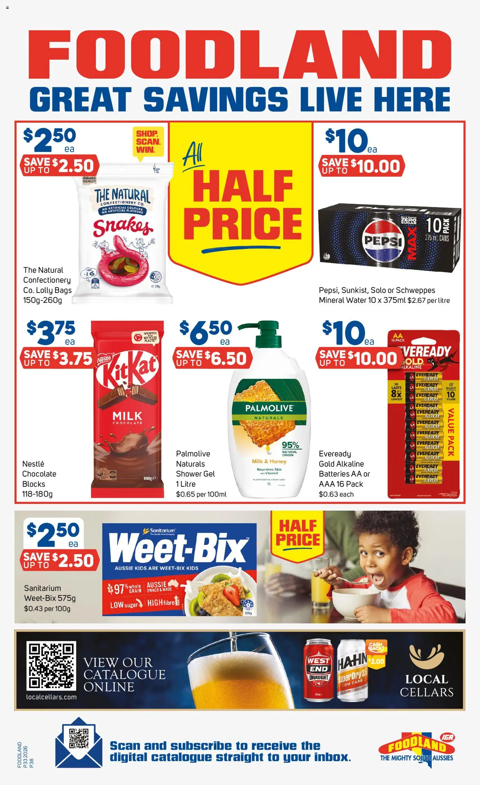 Foodland catalogue - valid from 12/08/2026 | Page: 38 | Products: Milk, Chocolate, Pepsi, Mineral water