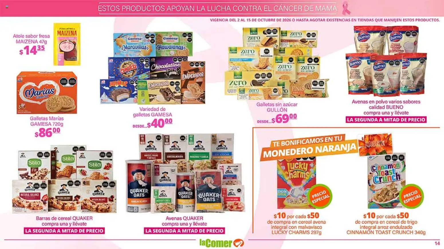 Nuevas ofertas de La Comer válidas en toda la República Mexicana desde el 02/10/2026. ¡Encuentra las mejores ofertas en La Comer folleto es la tienda rosa! | Página: 14