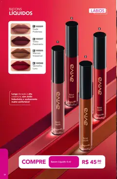 Jequiti - Revista 8/2026 - Pré-Visualização do folheto da loja Jequiti, válido de 02/06/2026 | Página: 54 | Produtos: Batom, Vinho