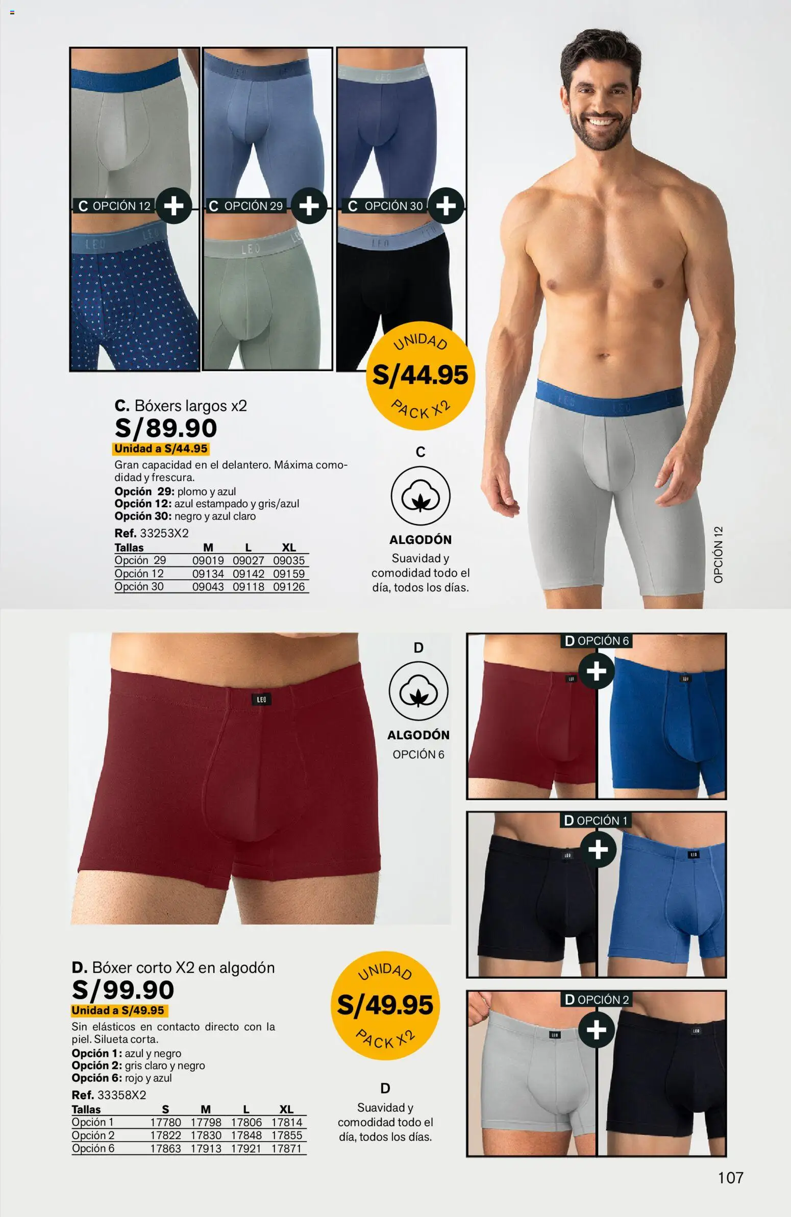 Catálogo Leonisa válido desde 25/06/2026 | Página: 107 | Productos: Boxers