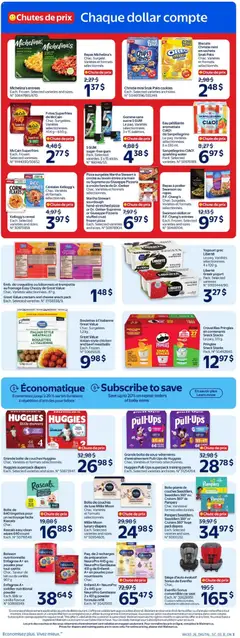 Preview of Walmart flyer / circulaire from shop Walmart valid from Aug 20, 2026 | Page: 4 | Products: Fries, Diapers, Cheese, Lasagne