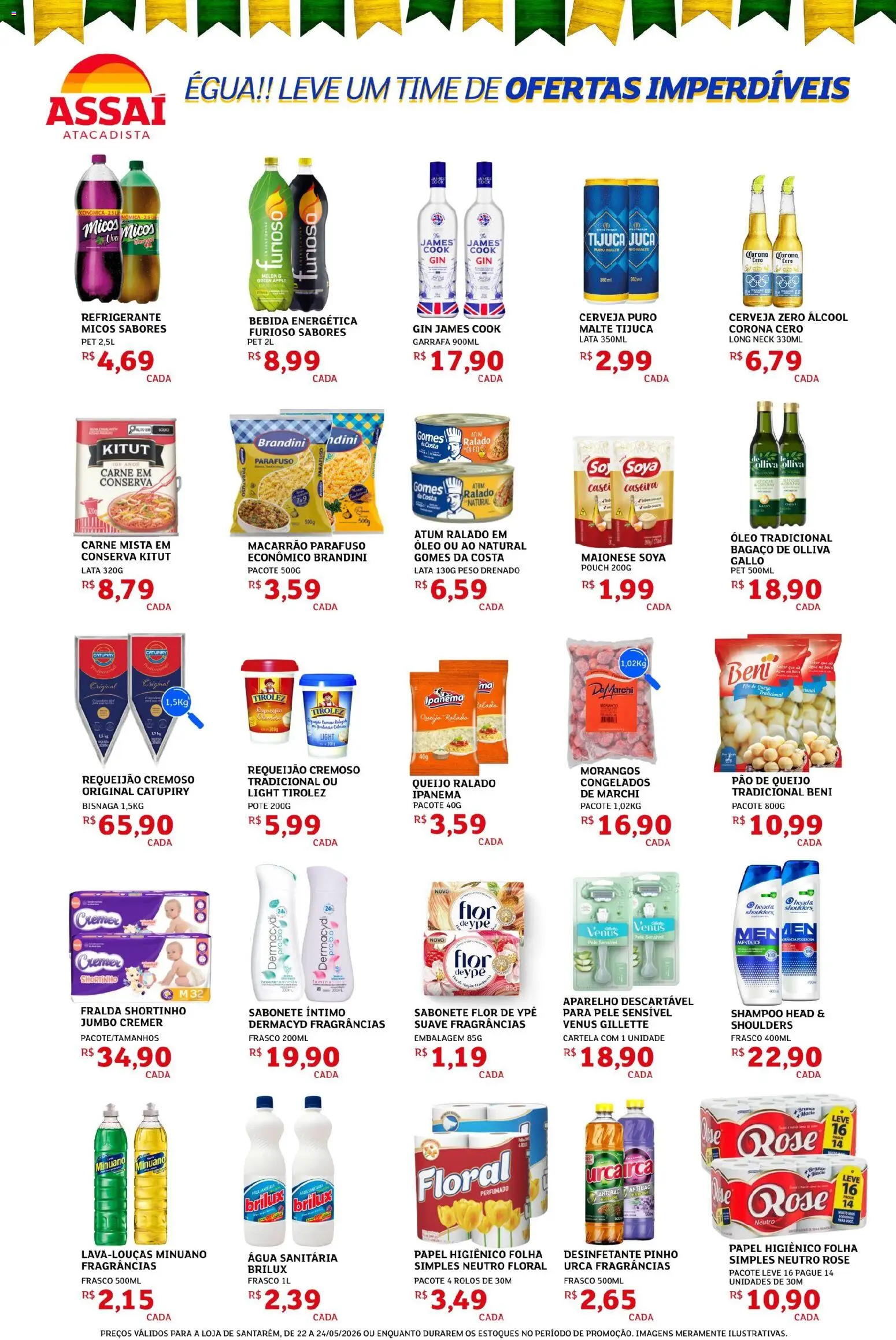 Assaí Atacadista Folheto - válido de 22.05.2026 | Página: 2 | Produtos: Queijo ralado, Macarrão, Catupiry, Maionese