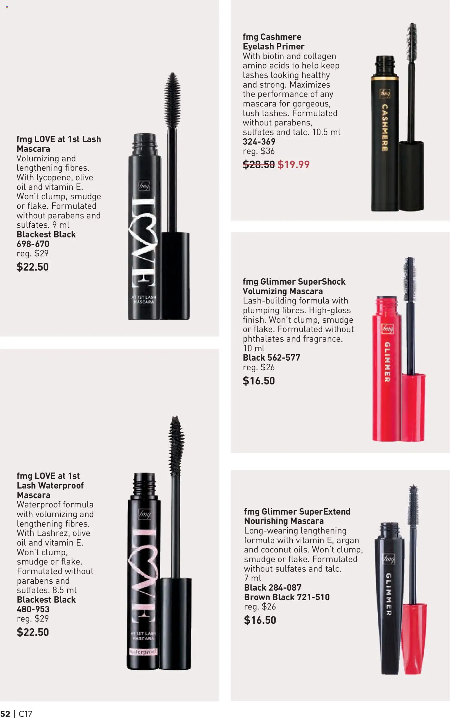 Avon flyer valid from Aug 13, 2026 | Page: 52 | Products: Coconut, Mascara, Olive oil, Oil