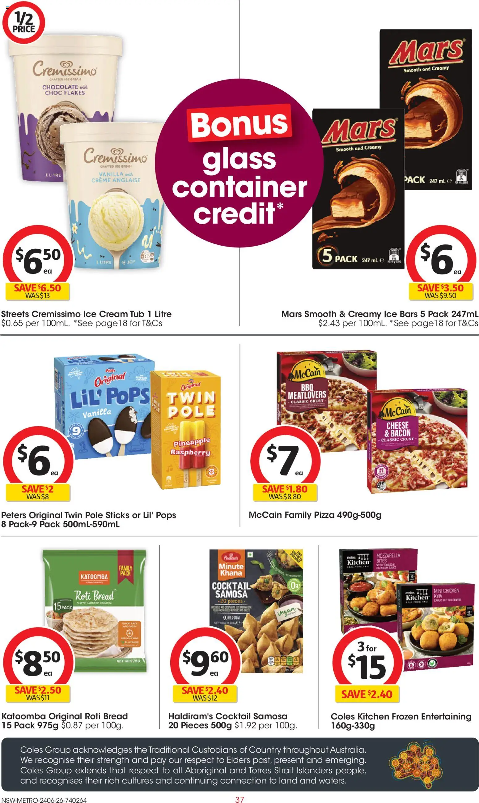 Coles catalogue - valid from 24/06/2026 | Page: 37 | Products: Bacon, Cheese, Ice cream, Garlic