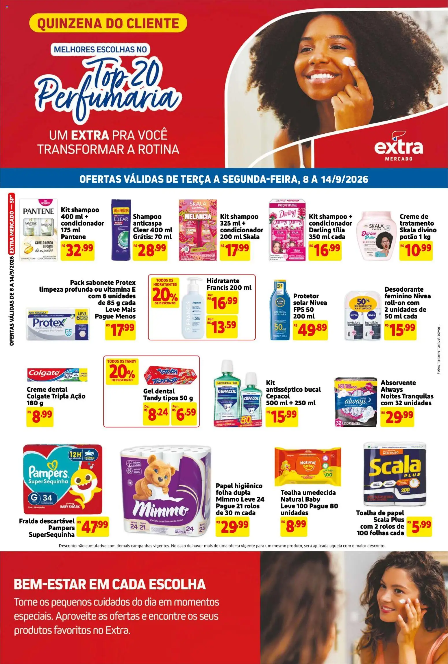 Extra Folheto - válido de 08/09/2026 | Página: 2 | Produtos: Condicionador, Desodorante, Creme, Creme dental