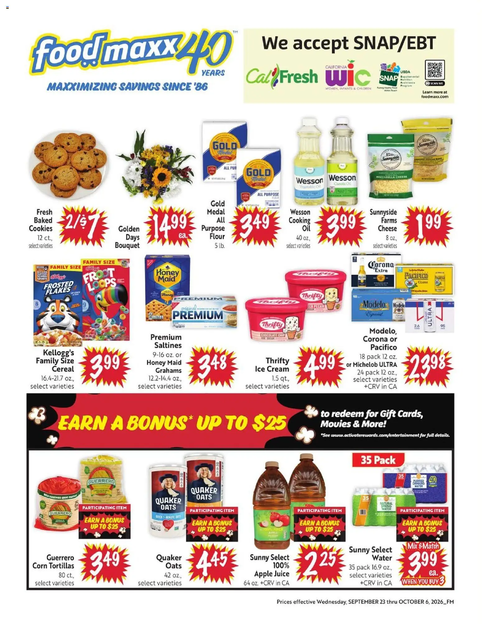 FoodMaxx Weekly Ad - NV - valid from 09/23/2026 | Page: 2 | Products: Cookies, Ice cream, Chocolate Chip, Mozzarella