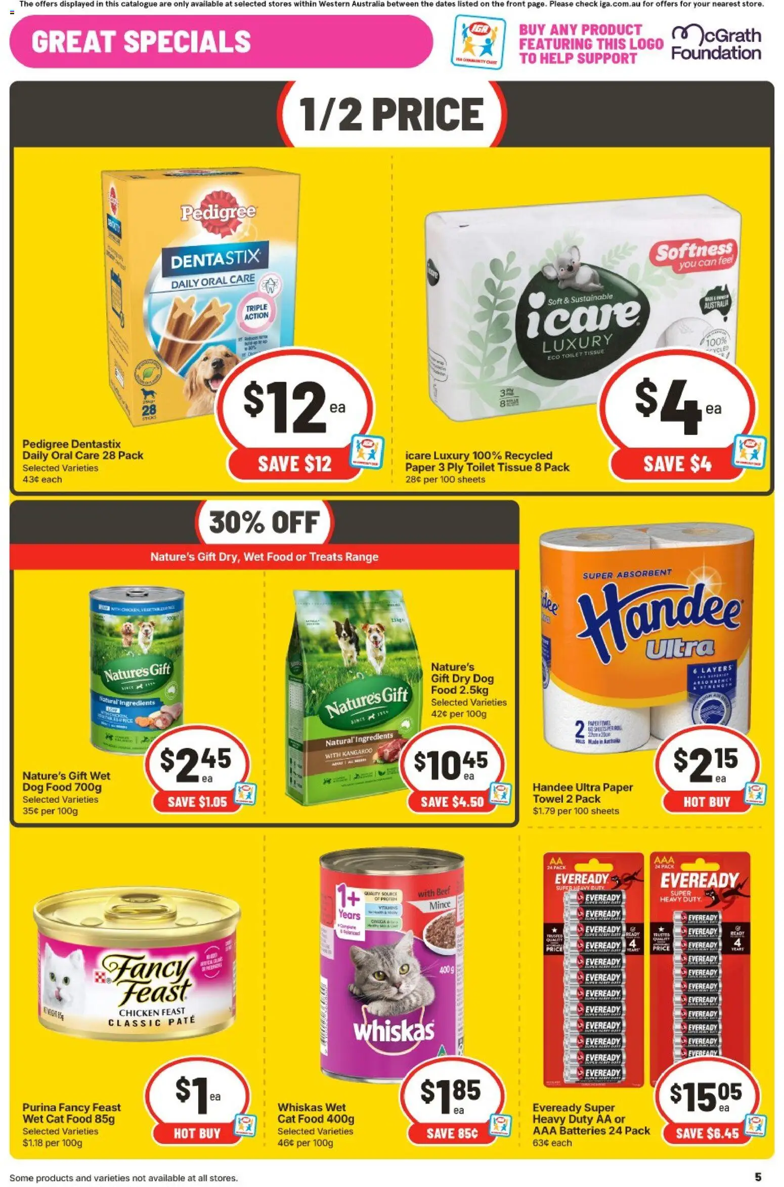 IGA catalogue - valid from 23/09/2026 | Page: 5 | Products: Toilet, Dog food, Foundation, Pâté