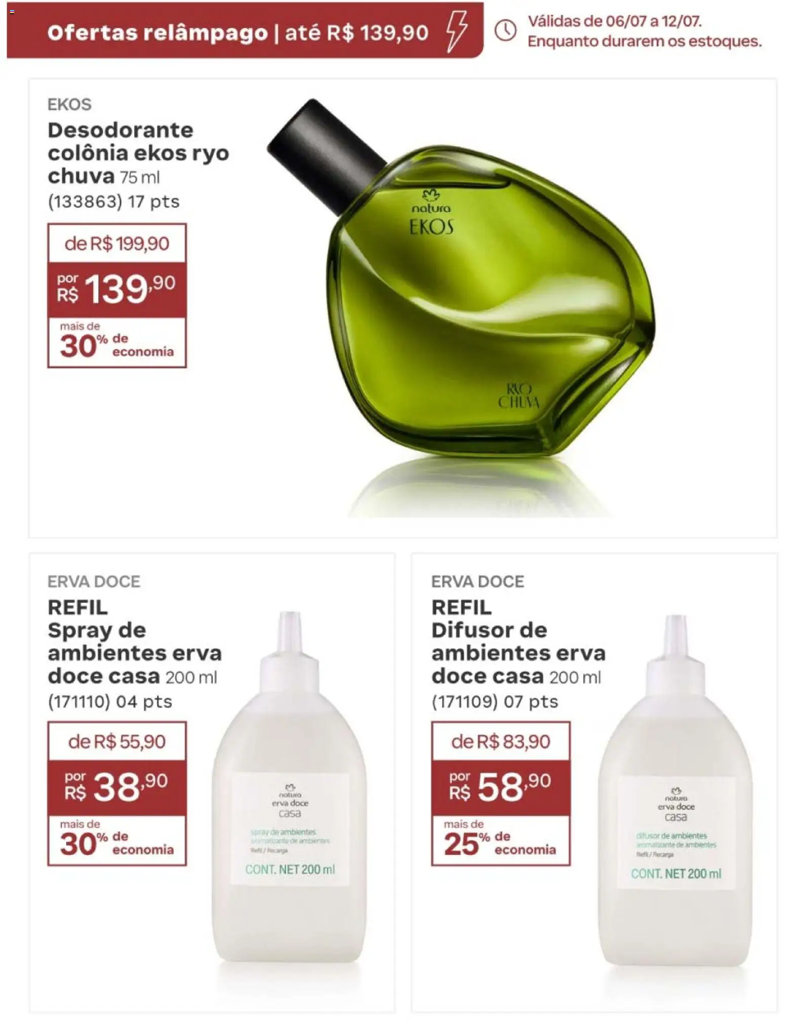 Natura Folheto - válido de 19/07/2026 | Página: 179 | Produtos: Difusor, Desodorante