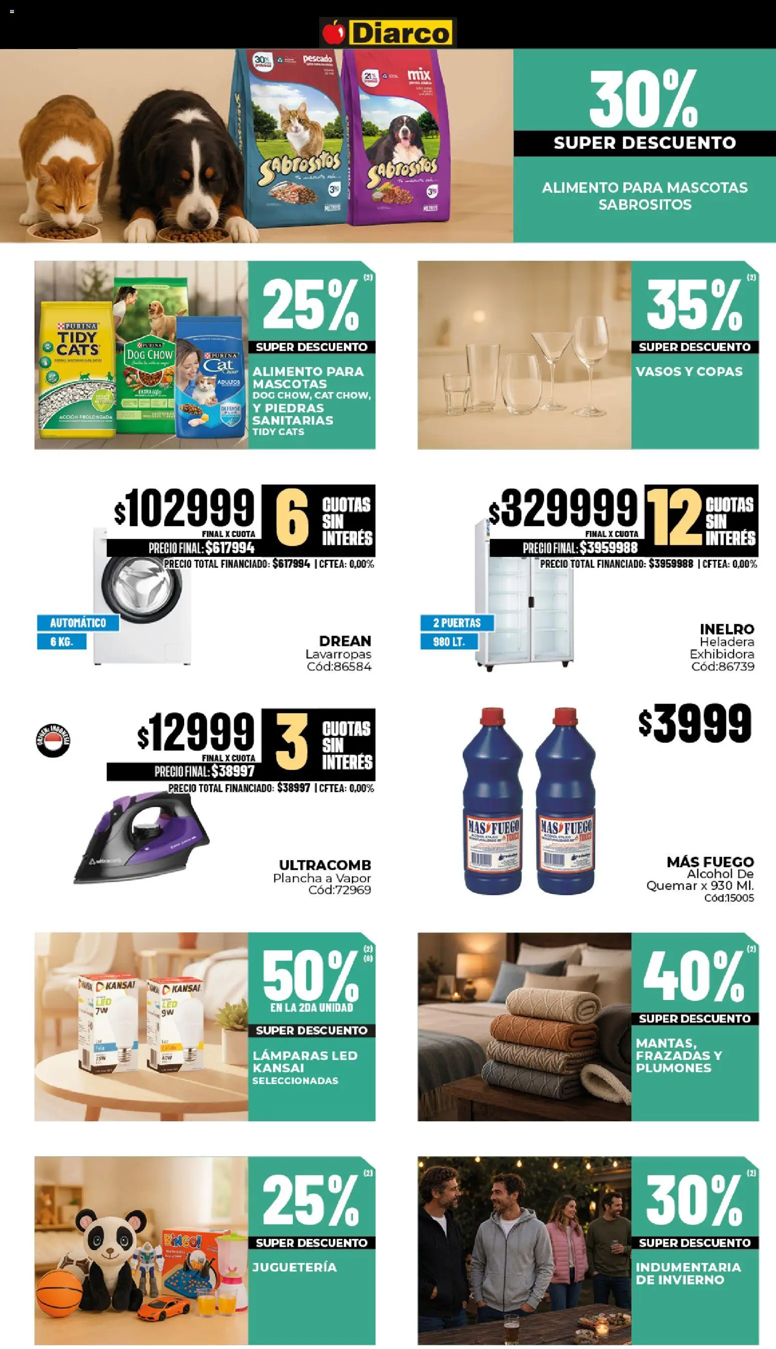 Diarco - Ofertas Tdf │ válido desde el 03/08/2026 | Página: 9 | Productos: Pescado, Lámparas, Alcohol, Puertas