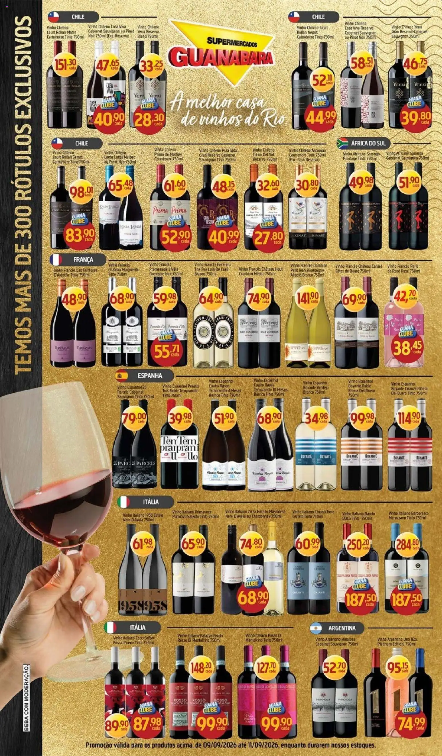 Supermercados Guanabara Folheto - válido de 09/09/2026 | Página: 6 | Produtos: Vinho