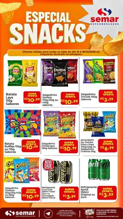 Semar Supermercado ofertas Snacks - Pré-Visualização do folheto da loja Semar Supermercado, válido de 15/10/2026