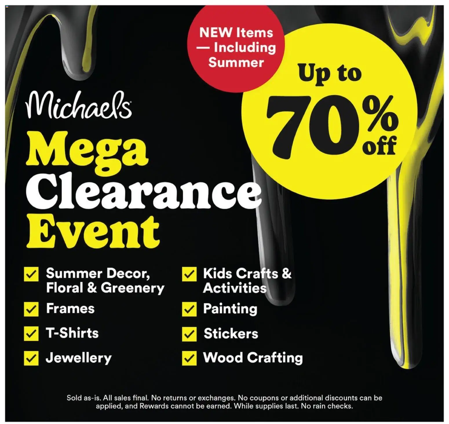 Michaels Ad - valid from 07/03/2026 | Page: 1 | Products: Wood Crafting, Stickers