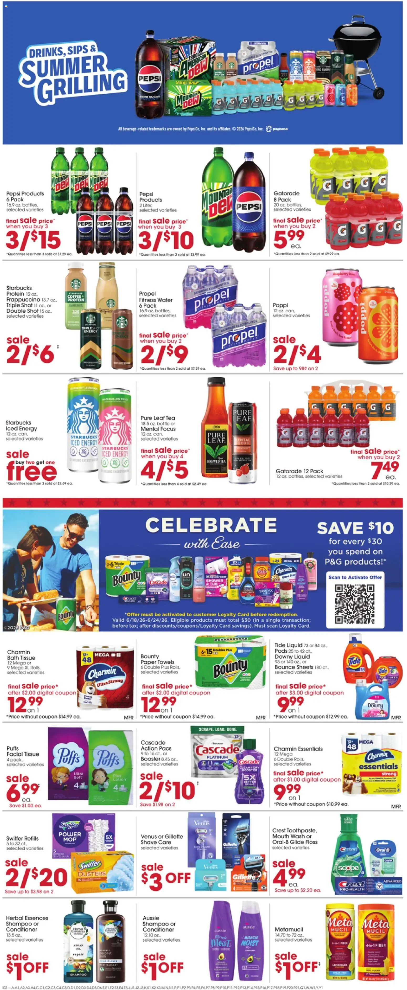 Giant Eagle Weekly Ad - valid from 18.06.2026 | Page: 5 | Products: Tea, Peach, Watermelon, Case