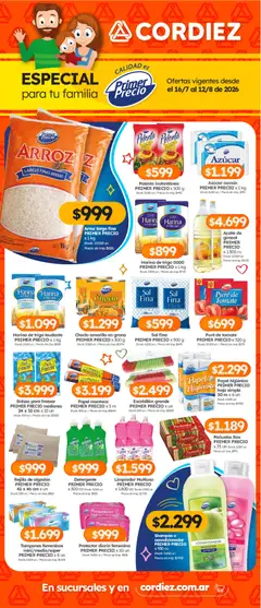 Vista previa Cordiez ofertas válido desde el 16/07/2026