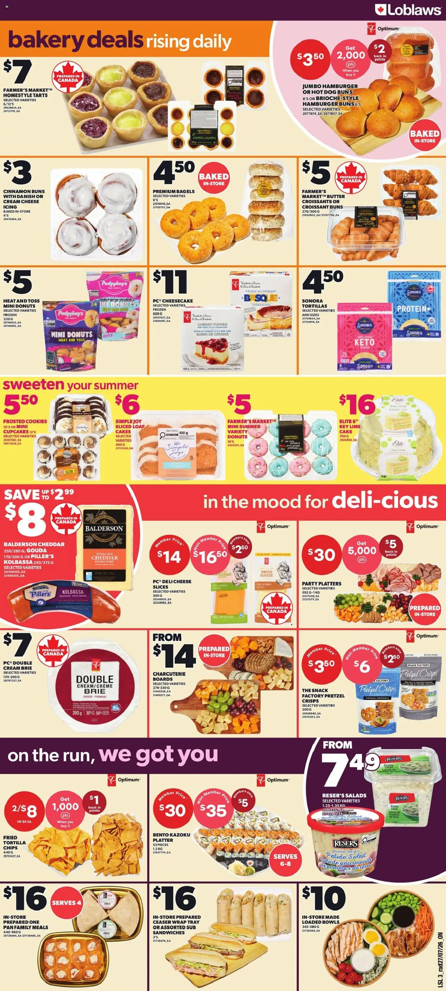 Loblaws flyer valid from Jul 30, 2026 | Page: 4 | Products: Gouda, Hamburger, Bakery, Cake