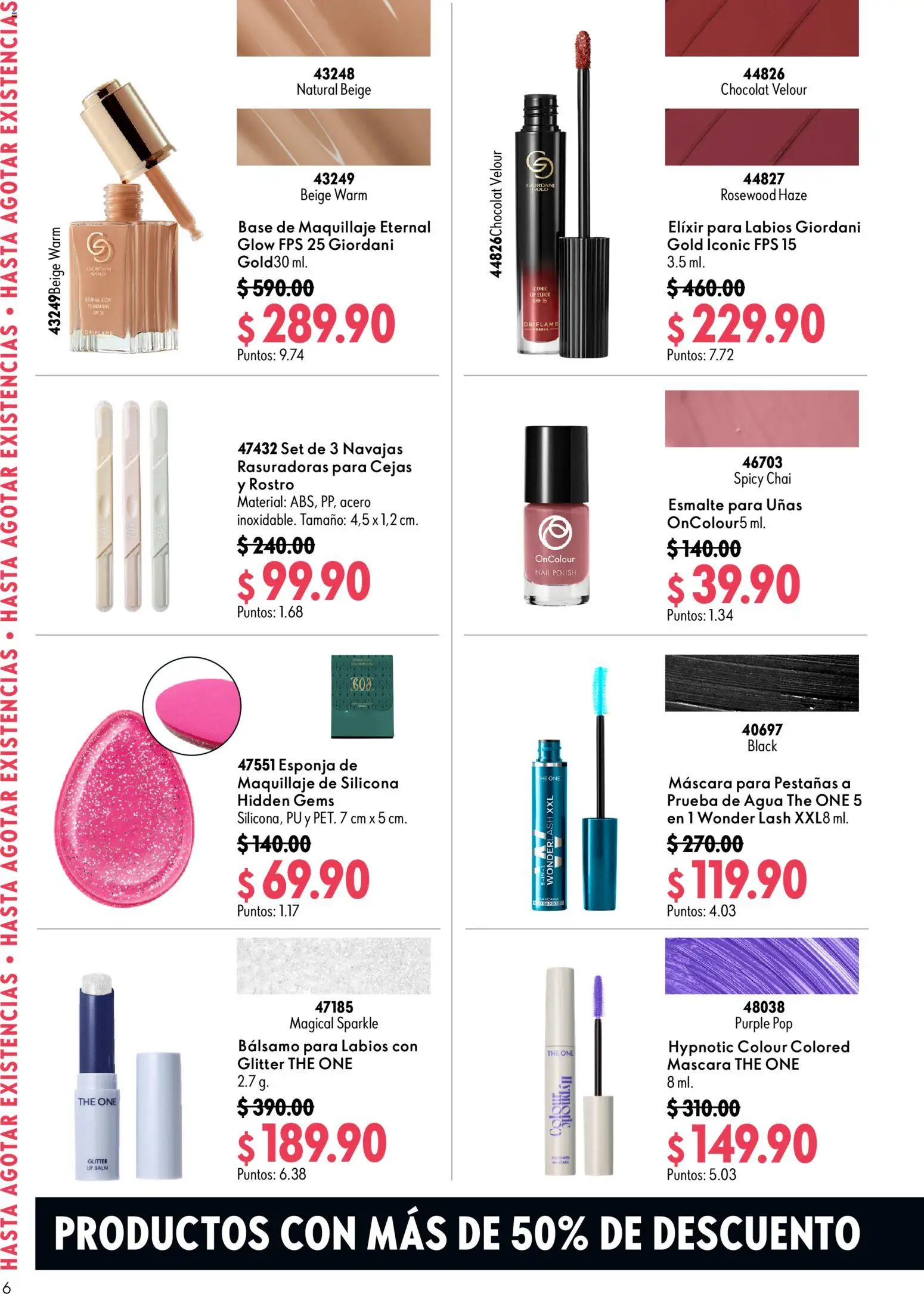 Nuevas ofertas de Oriflame válidas en toda la República Mexicana desde el 18/07/2026. ¡Encuentra las mejores ofertas en Oriflame catálogo Venta Especial! | Página: 6 | Productos: Máscara, Esponja, Agua, Esponja de maquillaje