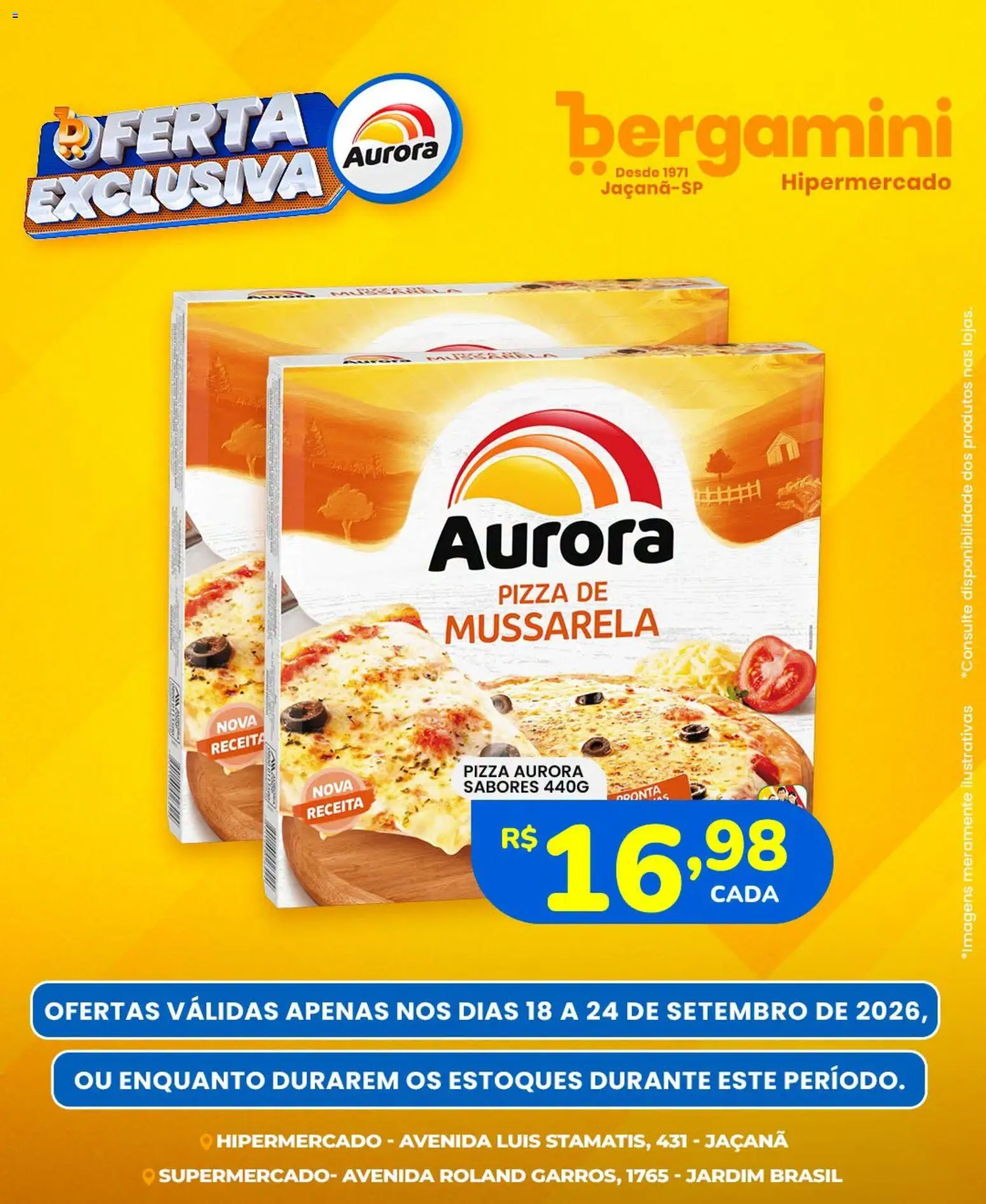 Supermercado Bergamini Folheto - válido de 18/09/2026 | Página: 5 | Produtos: Pizza, Mussarela