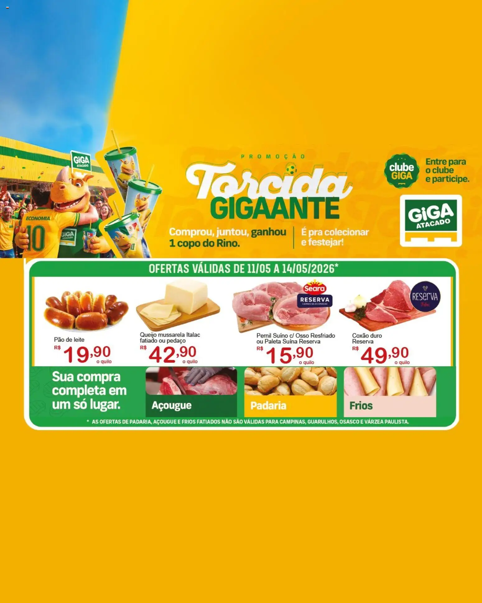 GIGA Atacado Folheto - válido de 11.05.2026 | Página: 2 | Produtos: Pernil, Leite, Queijo, Pão