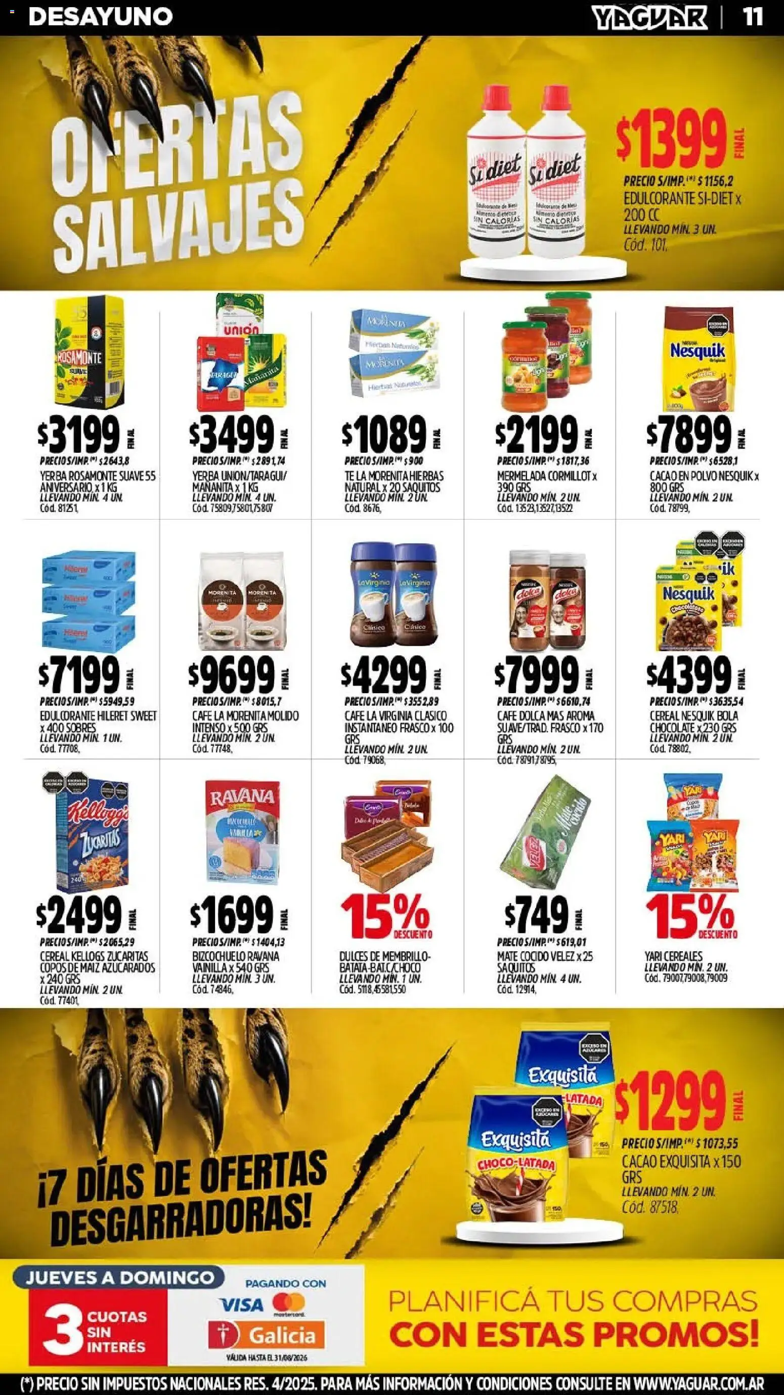 Yaguar - Oferta Semanal Jujuy │ válido desde el 10/08/2026 | Página: 12 | Productos: Hierbas, Maiz, Dulces, Té