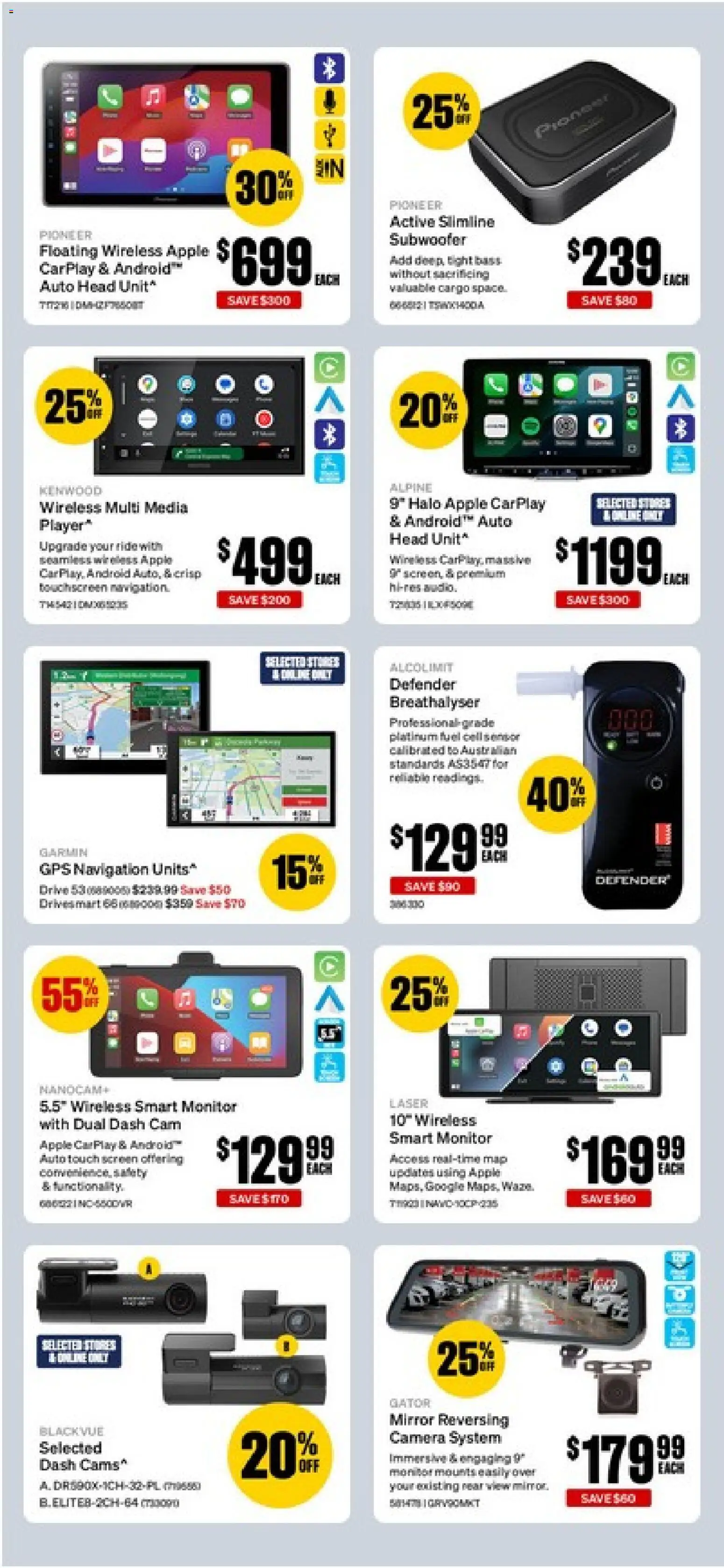 Supercheap Auto catalogue - valid from 12/08/2026 | Page: 32 | Products: Mirror, Monitor, Player, Screen