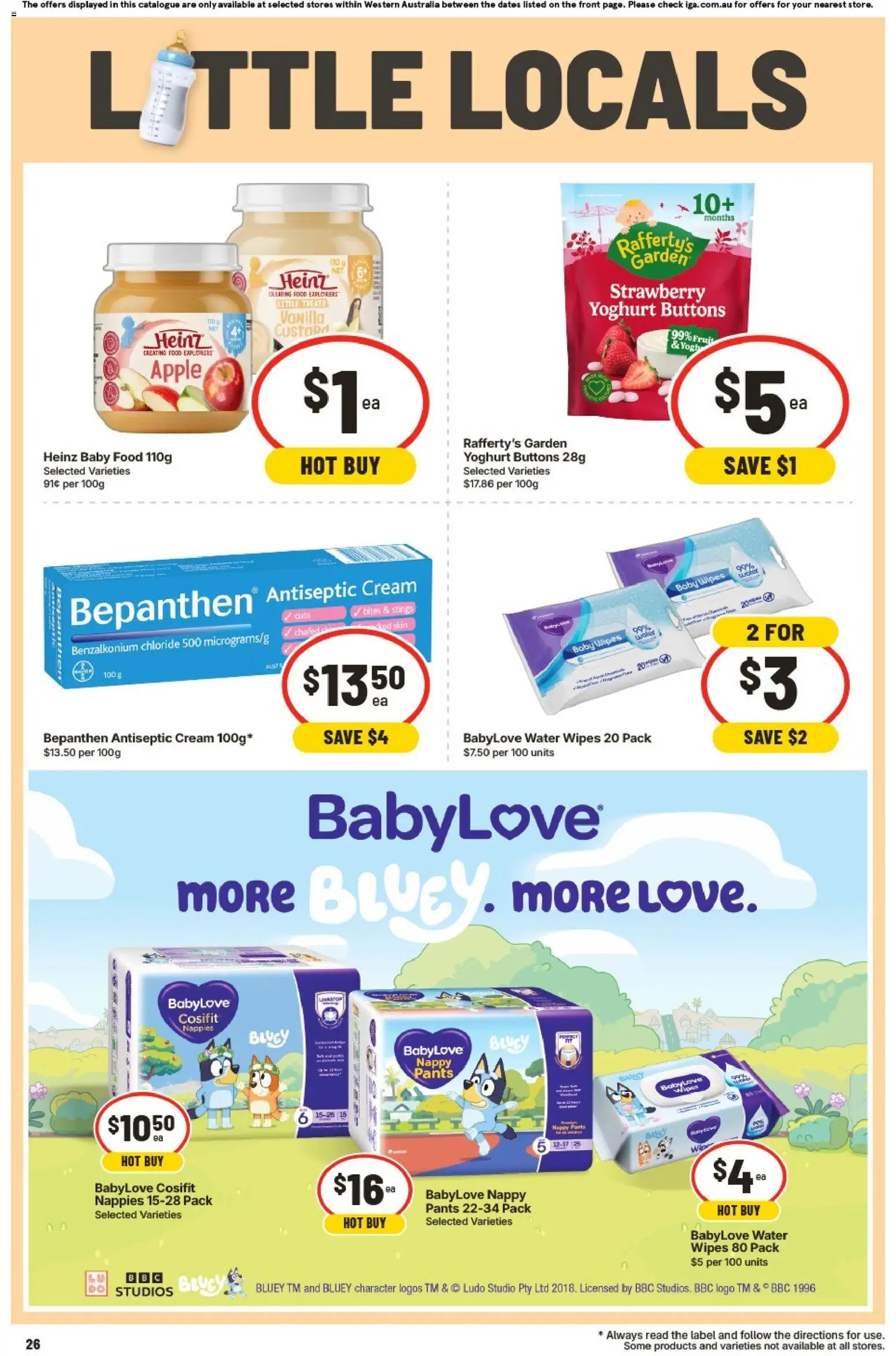 IGA catalogue - valid from 01/07/2026 | Page: 26 | Products: Yoghurt, Nappies, Baby food, Pants