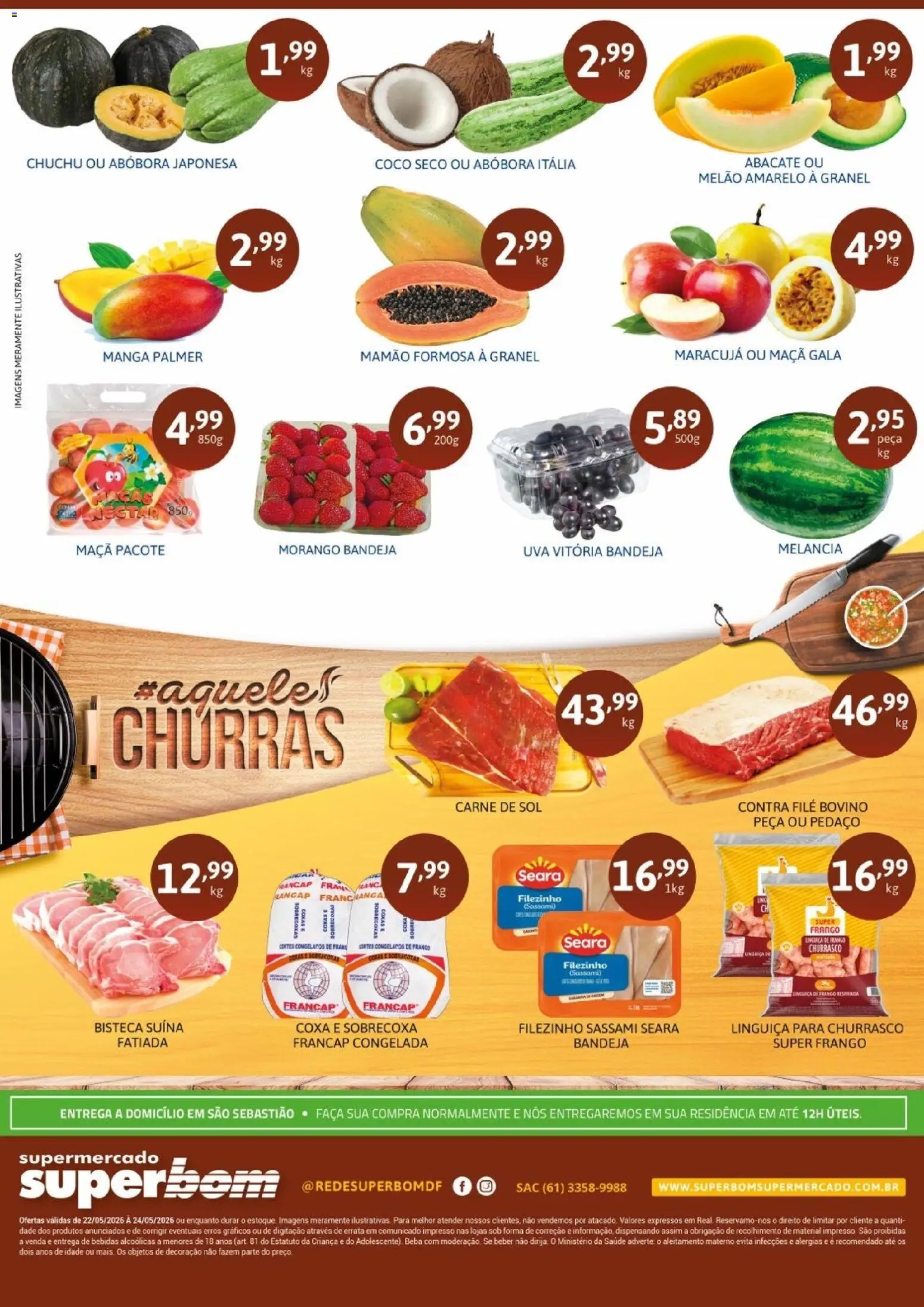 Superbom Folheto - válido de 22.05.2026 | Página: 2 | Produtos: Coco, Linguiça, Faca, Frango