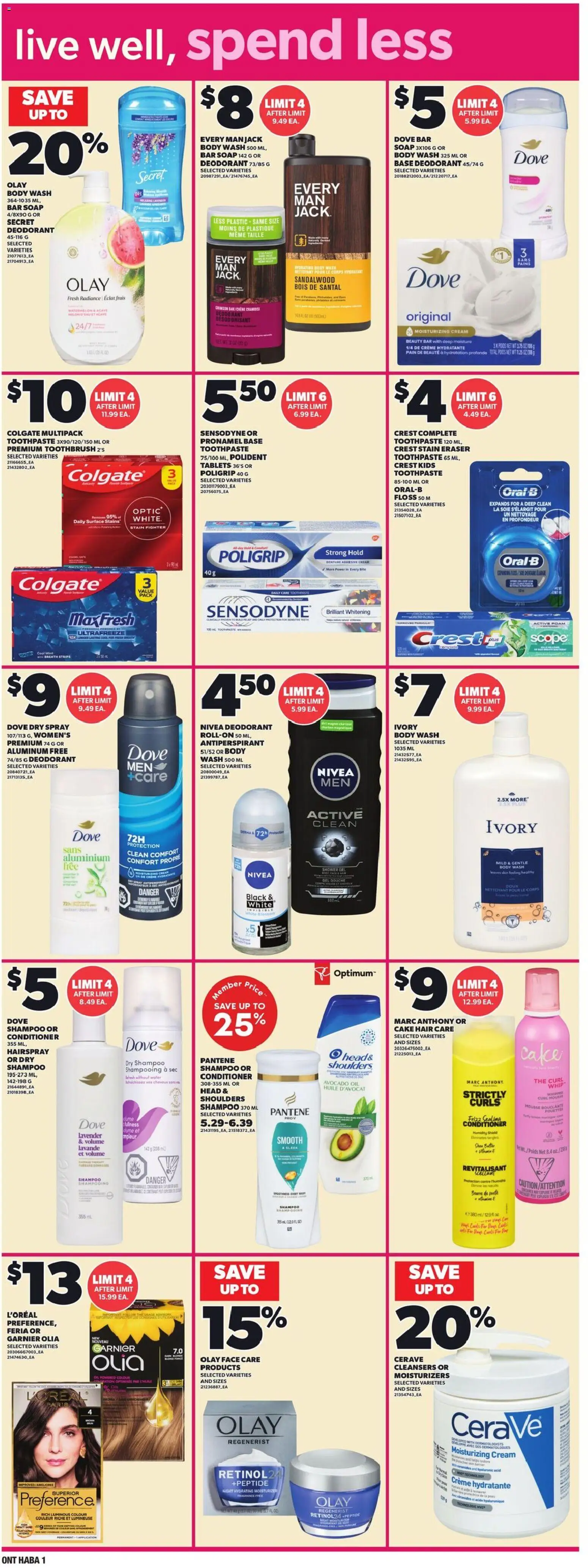 Zehrs flyer valid from Aug 13, 2026 | Page: 9 | Products: Head & Shoulders, Fragrance, Cake, Deodorant