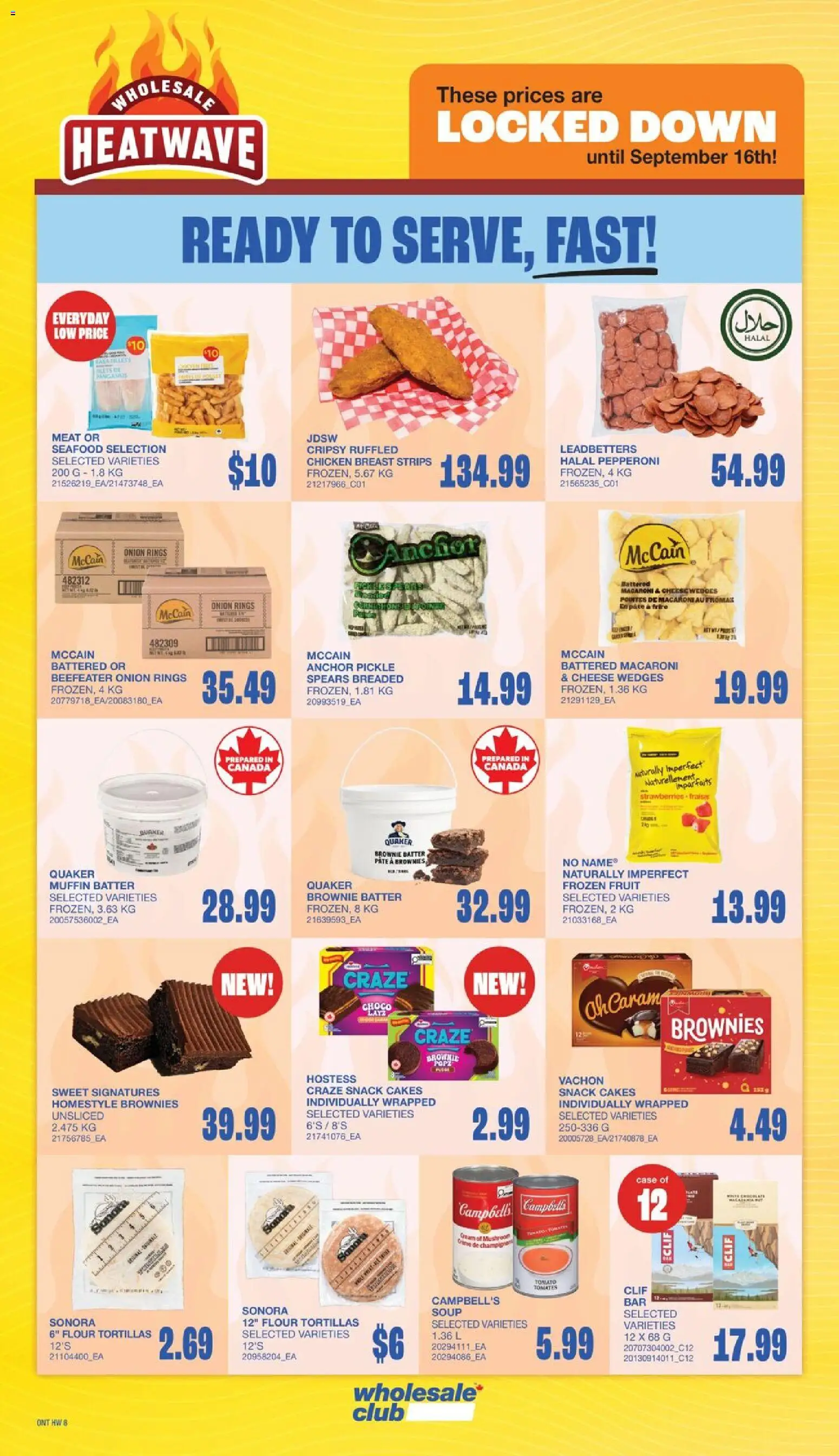 Wholesale Club flyer valid from Aug 20, 2026 | Page: 21 | Products: Seafood, Fruit, Brownies, Onion
