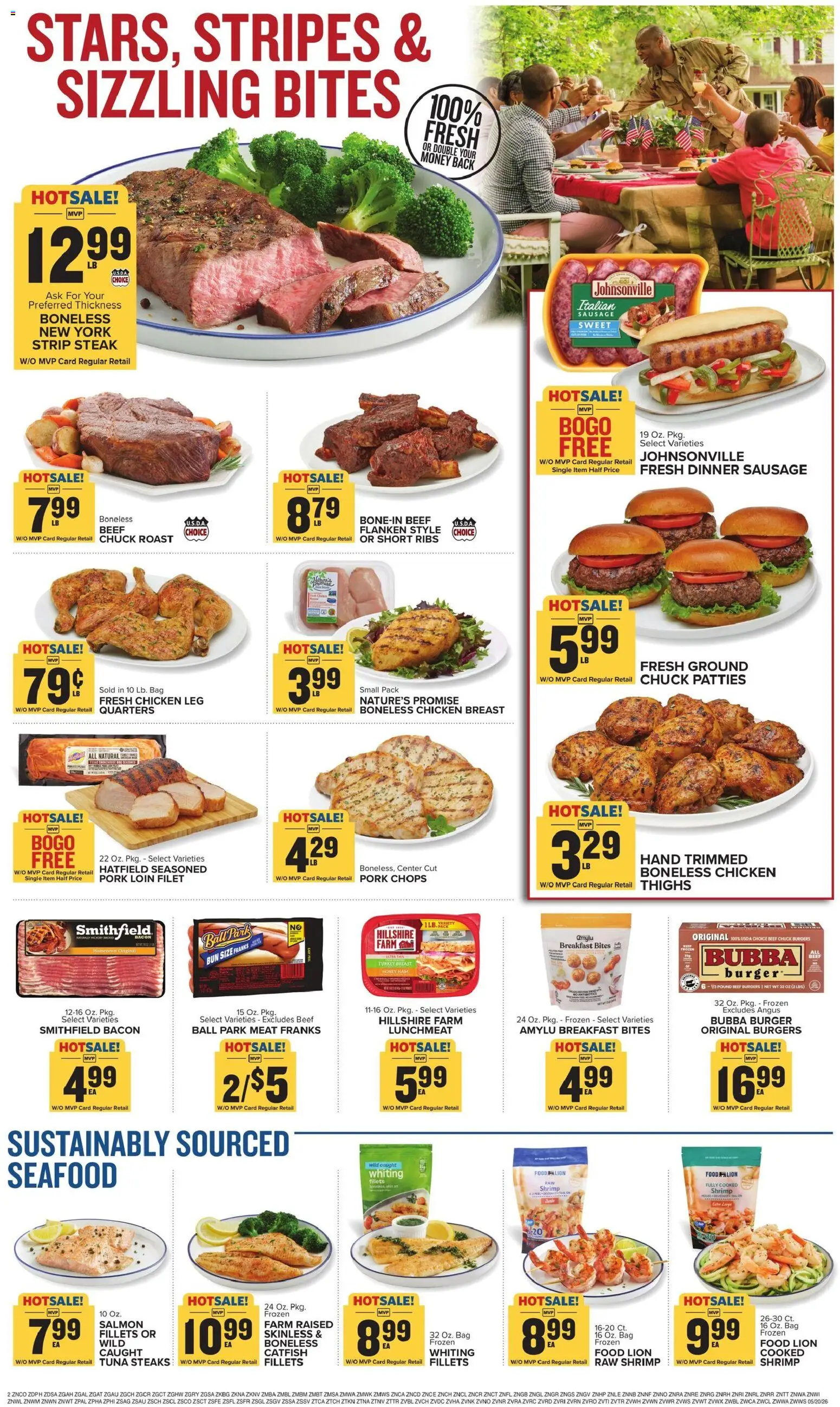 Food Lion Weekly Ad - valid from 20.05.2026 | Page: 3 | Products: Ham, Pork, Beef, Sausage