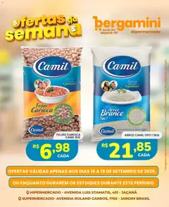 Supermercado Bergamini - Ofertas da semana - Pré-Visualização do folheto da loja Supermercado Bergamini, válido de 16/09/2026 | Página: 6 | Produtos: Feijão, Arroz