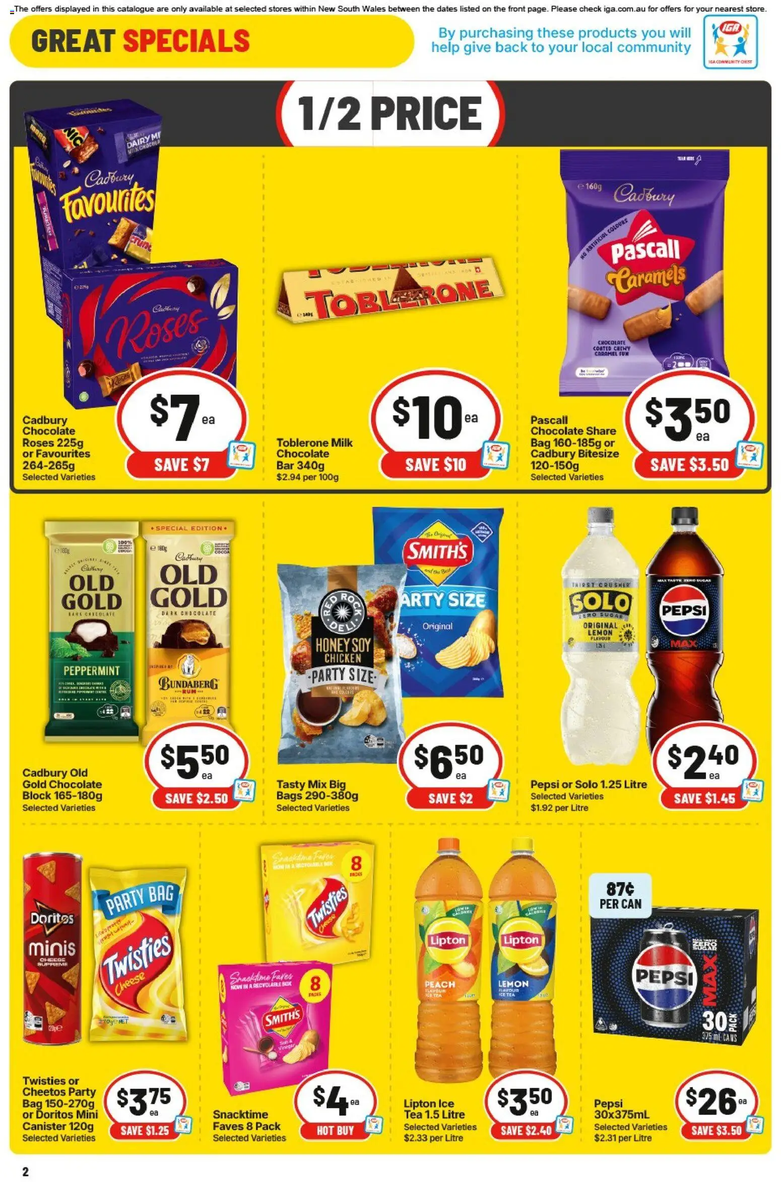 IGA catalogue - valid from 19/08/2026 | Page: 2 | Products: Dairy, Chicken, Ice, Bag