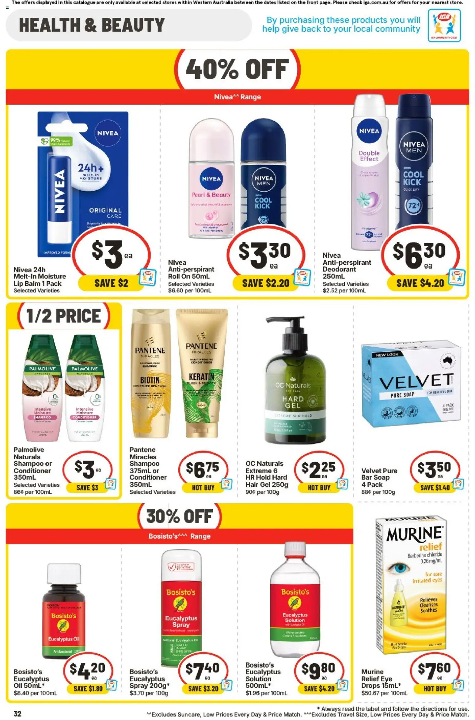 IGA catalogue - valid from 17.06.2026 | Page: 32 | Products: Oil, Juice, Water, Hair gel