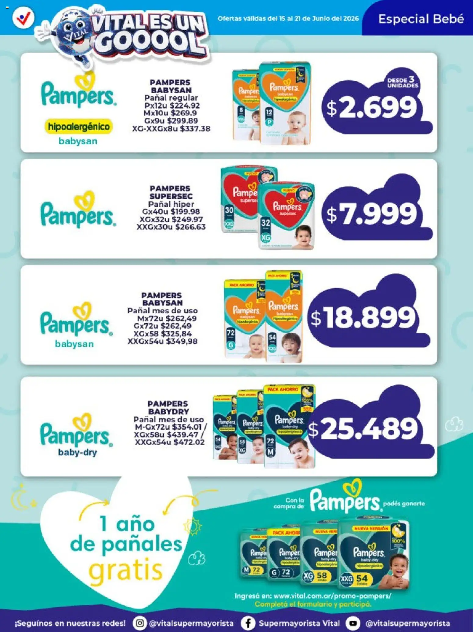 Vital - Especial de pañales │ válido desde el 15.06.2026 | Página: 3 | Productos: Pañales