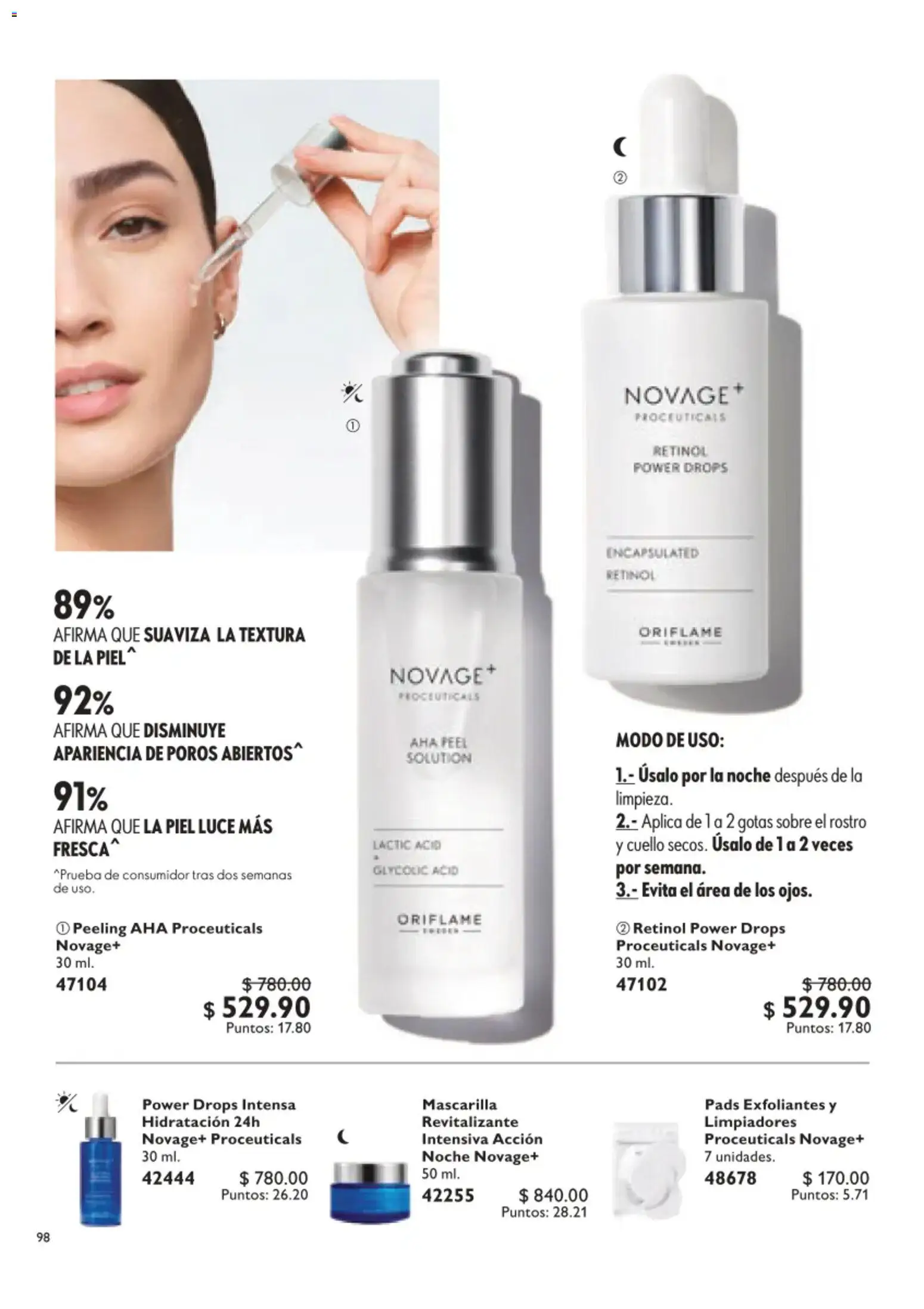 Nuevas ofertas de Oriflame válidas en toda la República Mexicana desde el 01/08/2026. ¡Encuentra las mejores ofertas en Oriflame campaña 11 2026! | Página: 98 | Productos: Mascarilla, Sobre, Peeling
