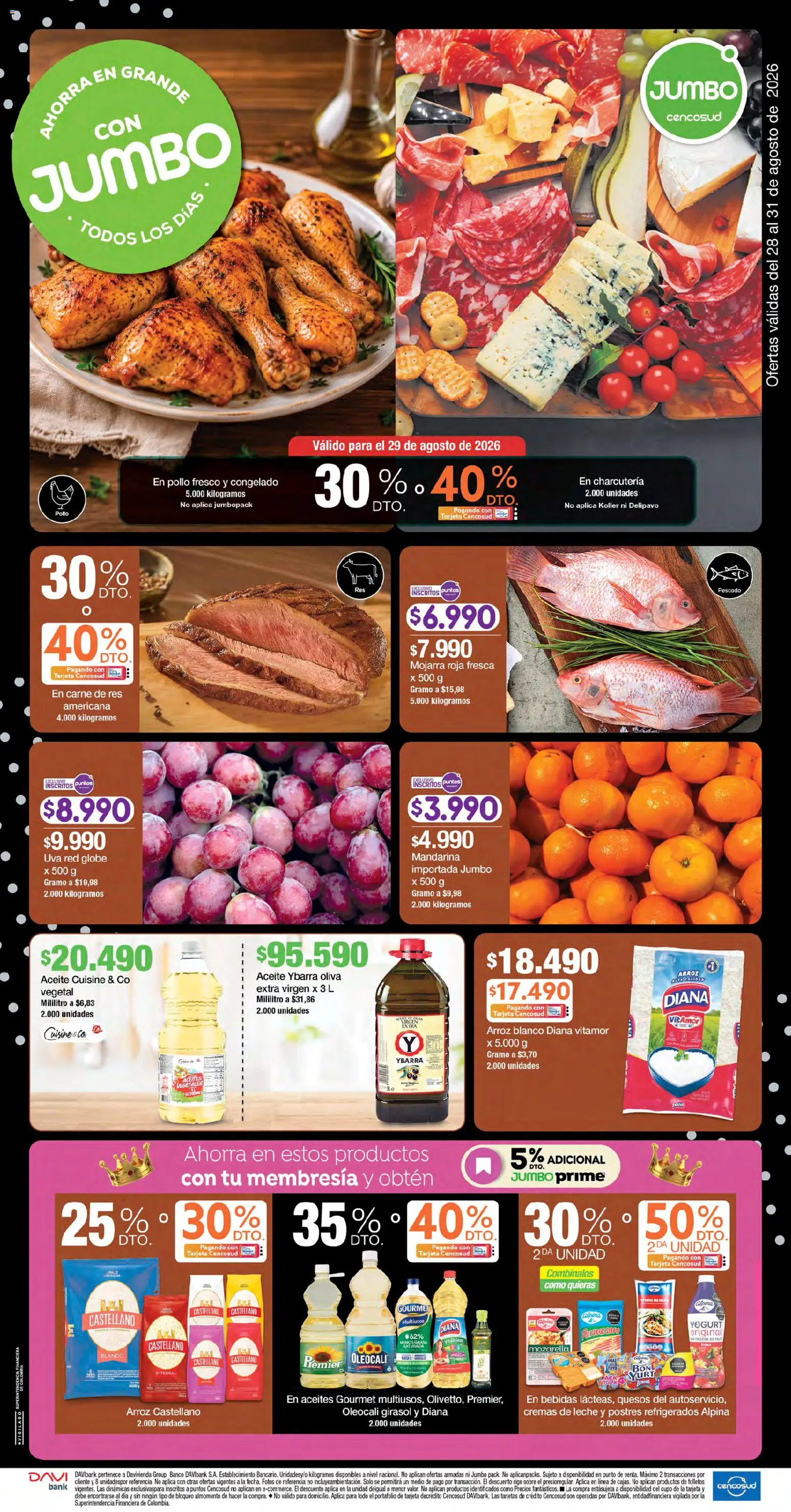 Jumbo revista - valida desde el 28/08/2026 | Página: 1 | Productos: Arroz, Fresa, Banco, Postres